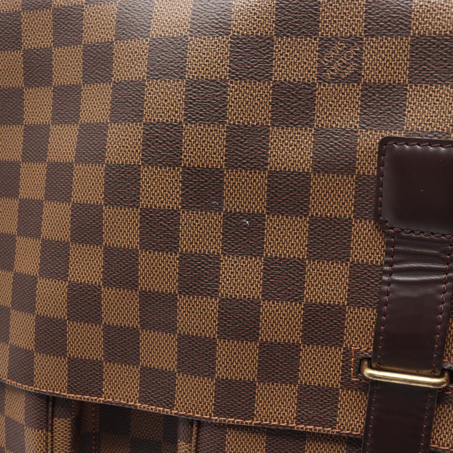 Louis Vuitton Damier Brown Coated Canvas Leather Shoulder Bag