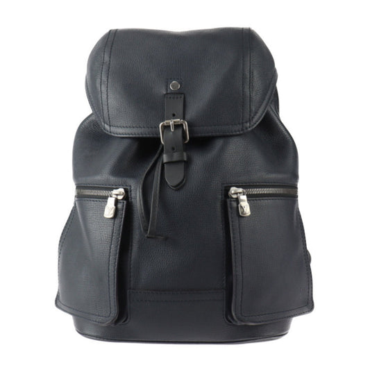 Louis Vuitton Navy Blue Utah Leather Backpack Handbag ()