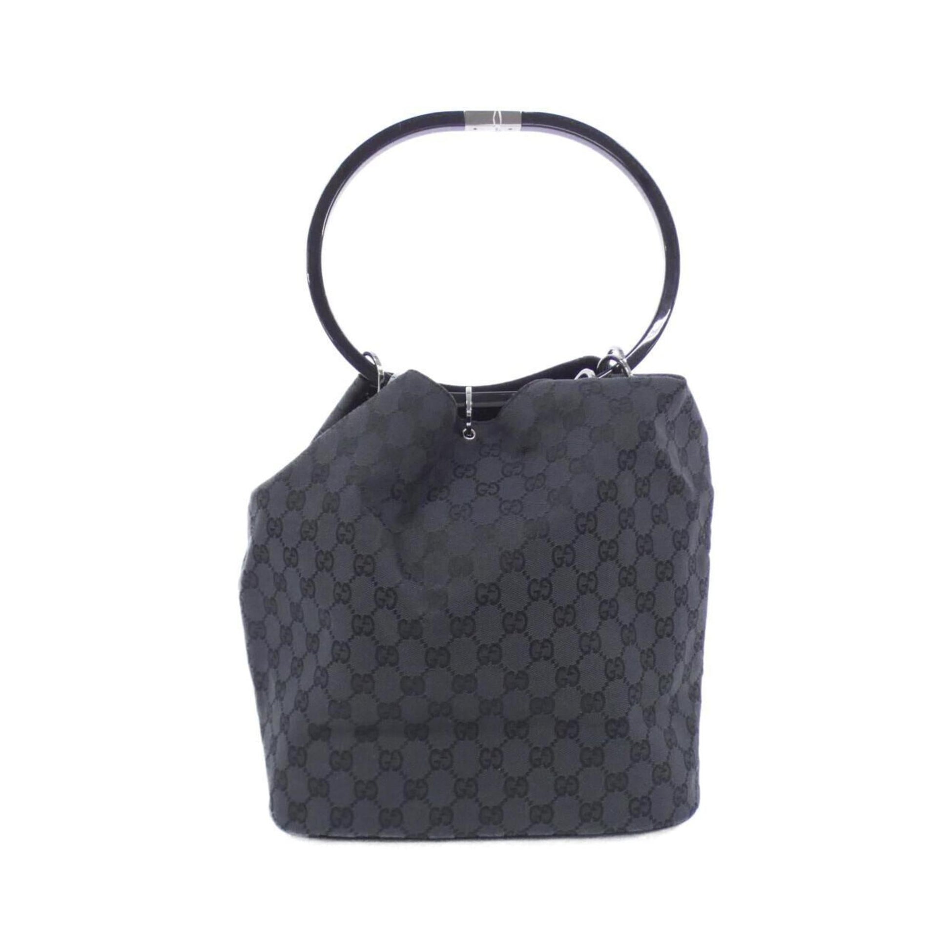 Gucci Black Gg Canvas Handbag ()