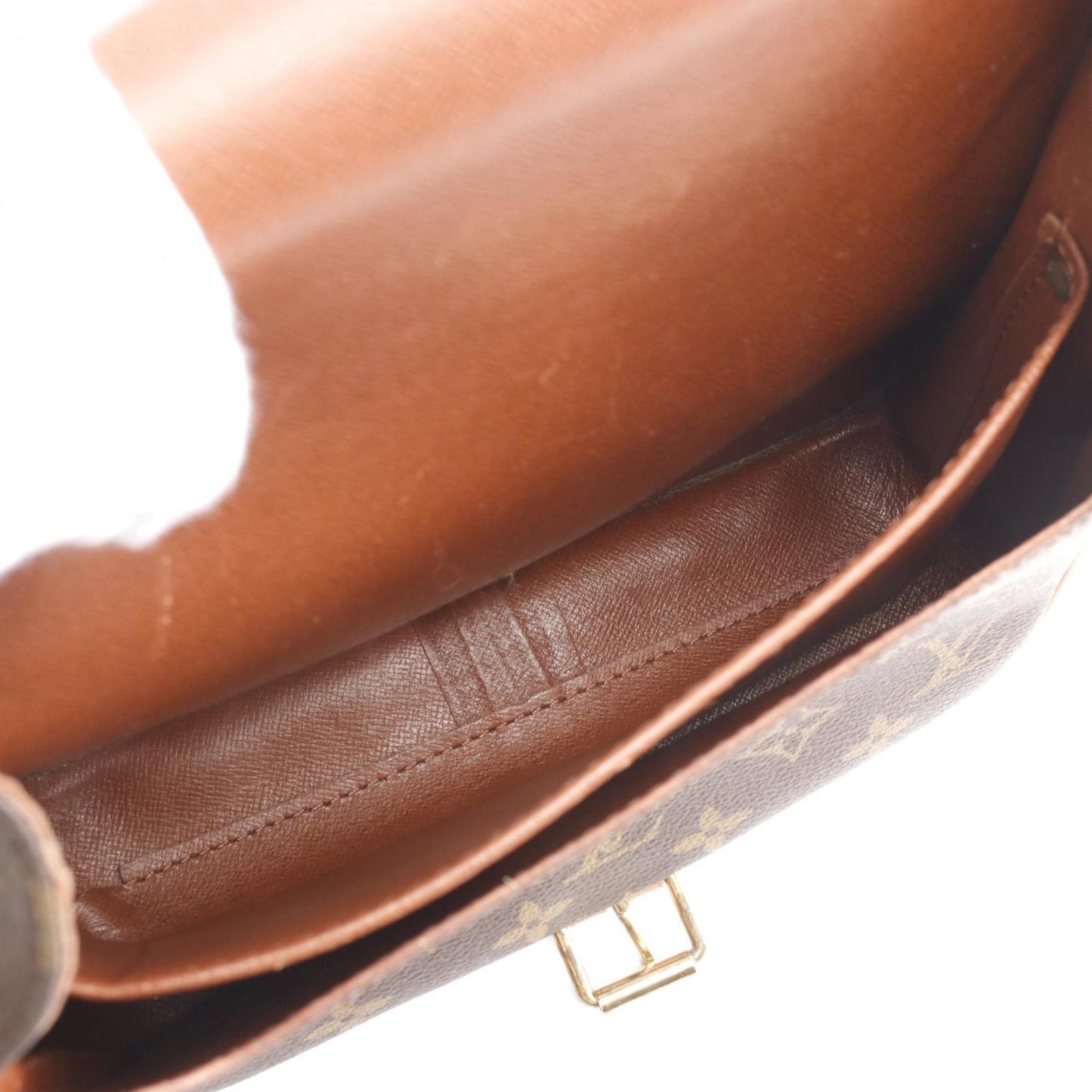 Louis Vuitton Brown Coated Canvas Leather Shoulder Bag
