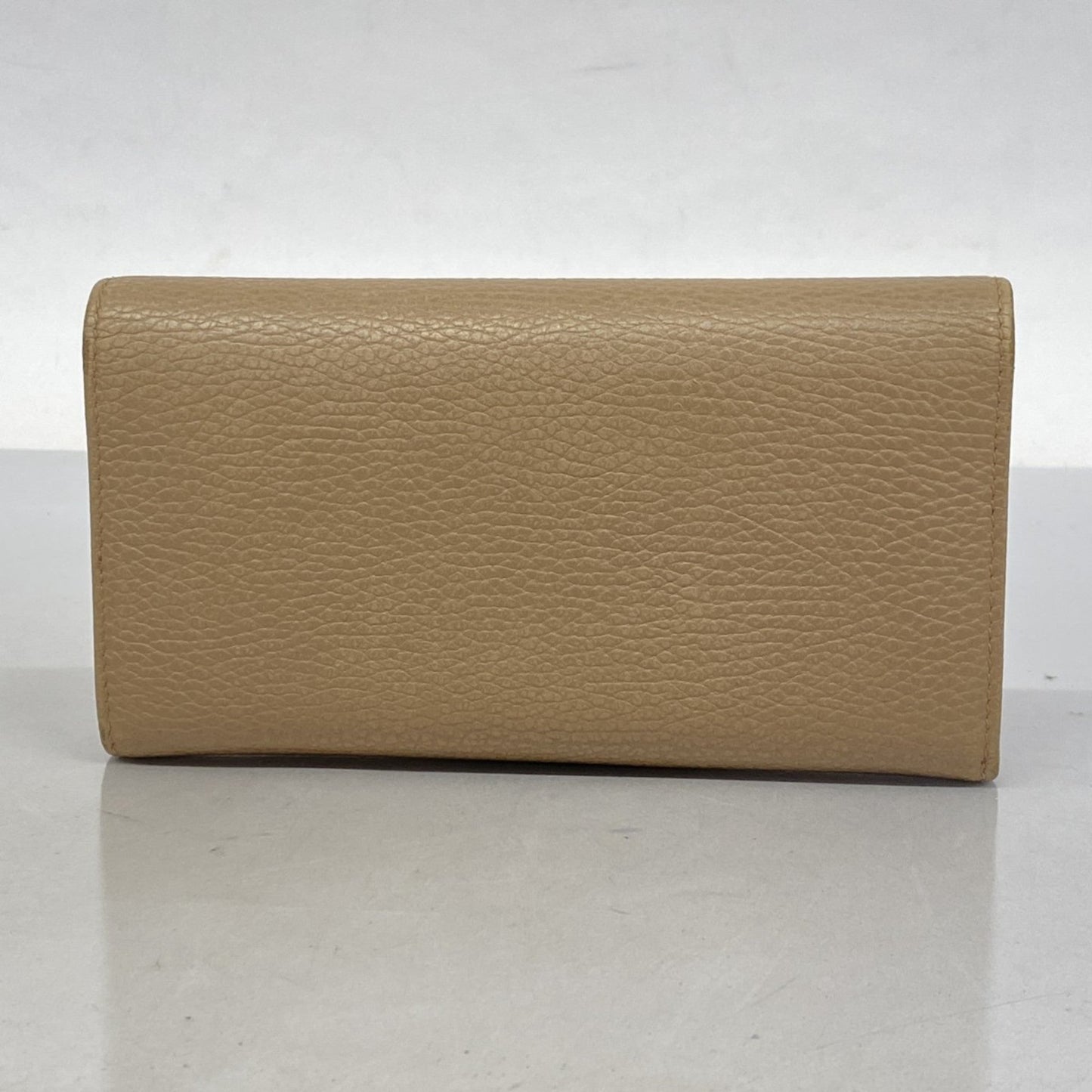 Gucci Beige Leather Long Wallet (Bi-Fold)