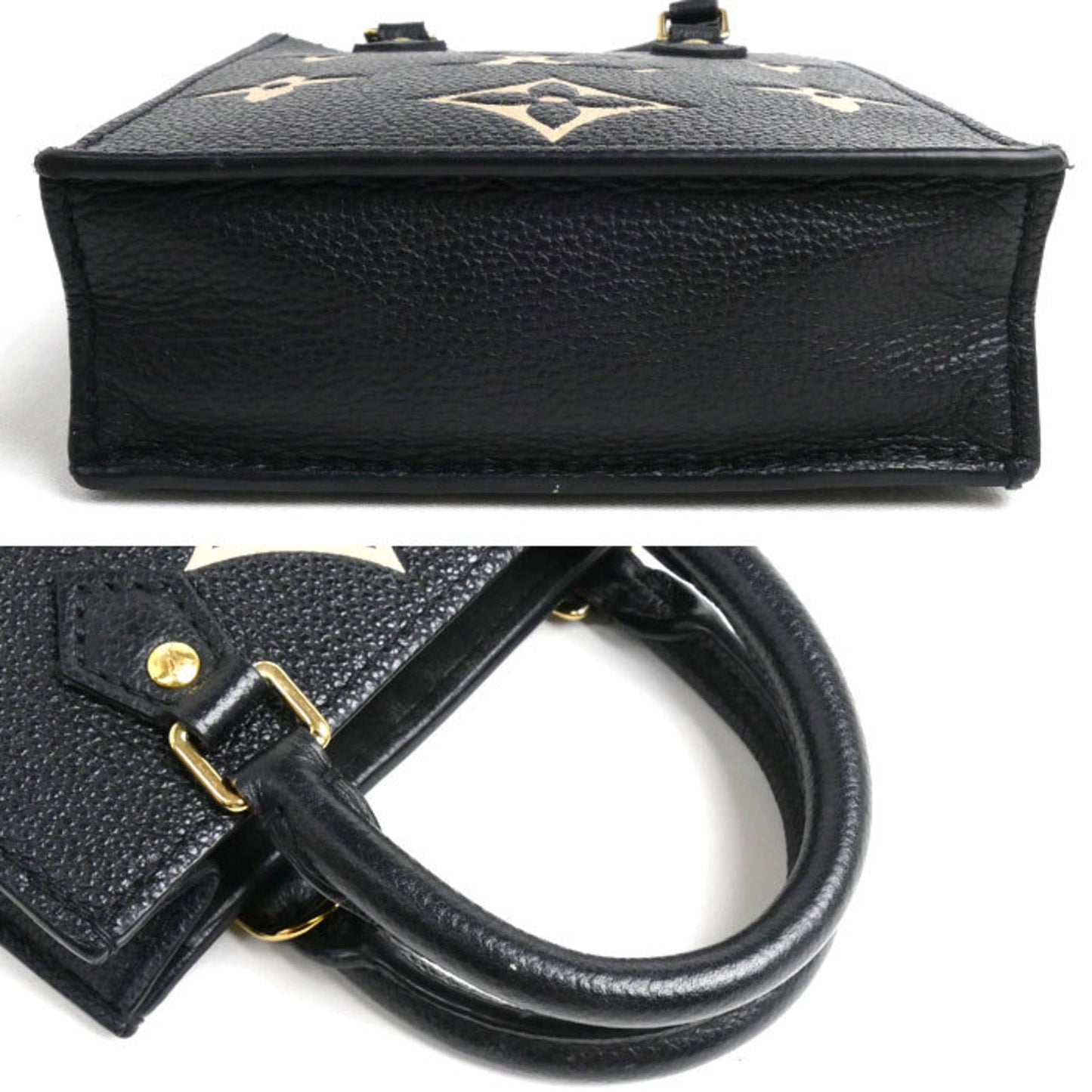 Louis Vuitton Beige Black Monogram Empreinte Shoulder Bag