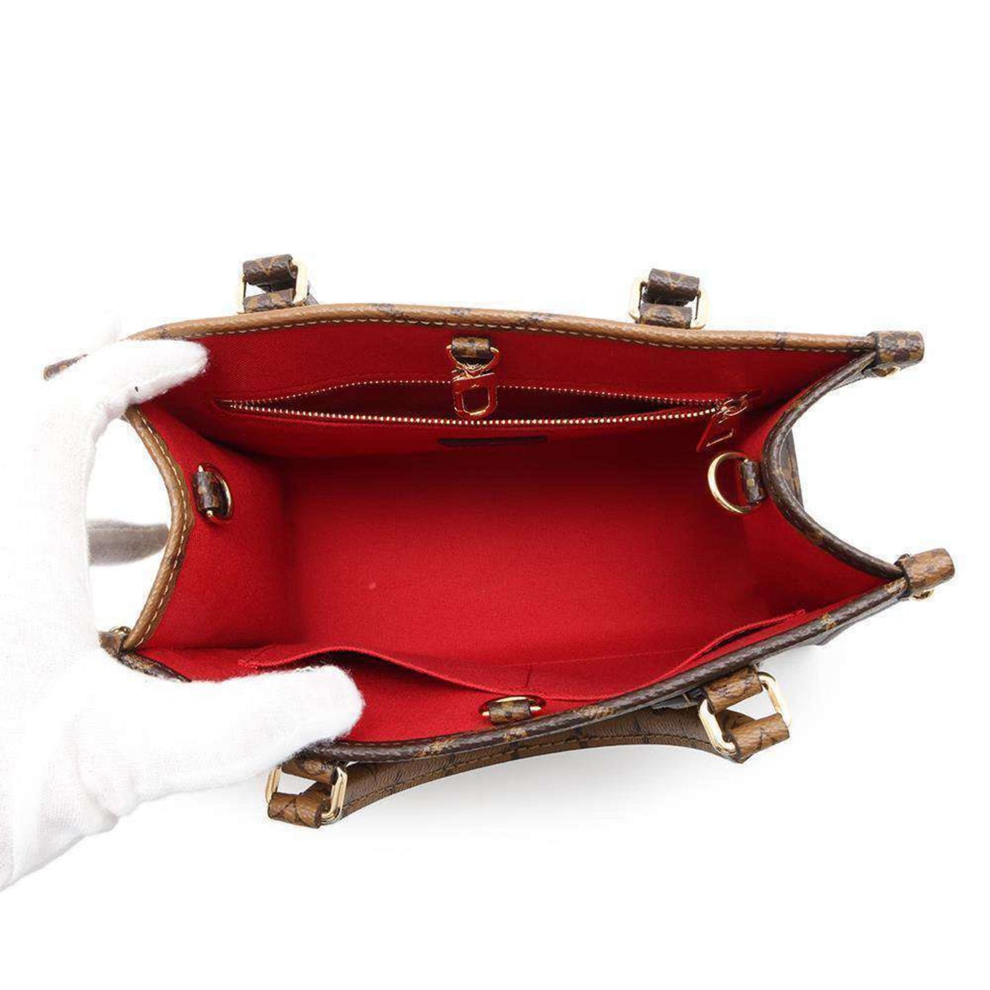Louis Vuitton Brown Red Color Monogram Reverse Handbag Shoulder Bag