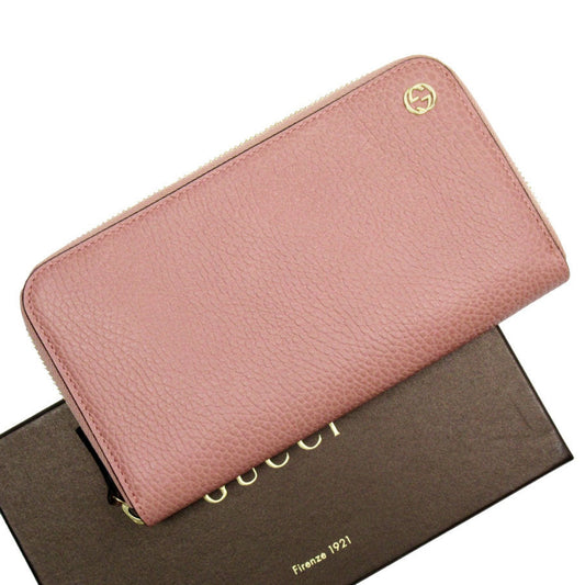 Gucci Pink Leather Long Wallet (Bi-Fold) ()