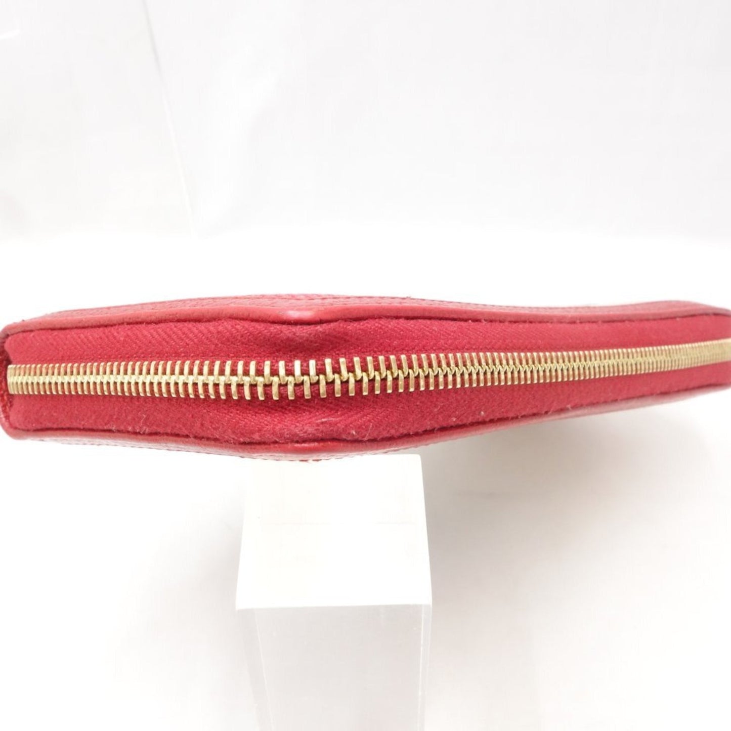 Gucci Blue Red Color White Canvas Leather Wallet (Bi-Fold)