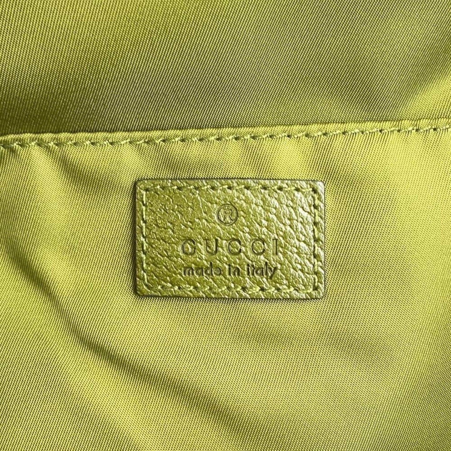 Gucci Khaki Nylon Leather Backpack