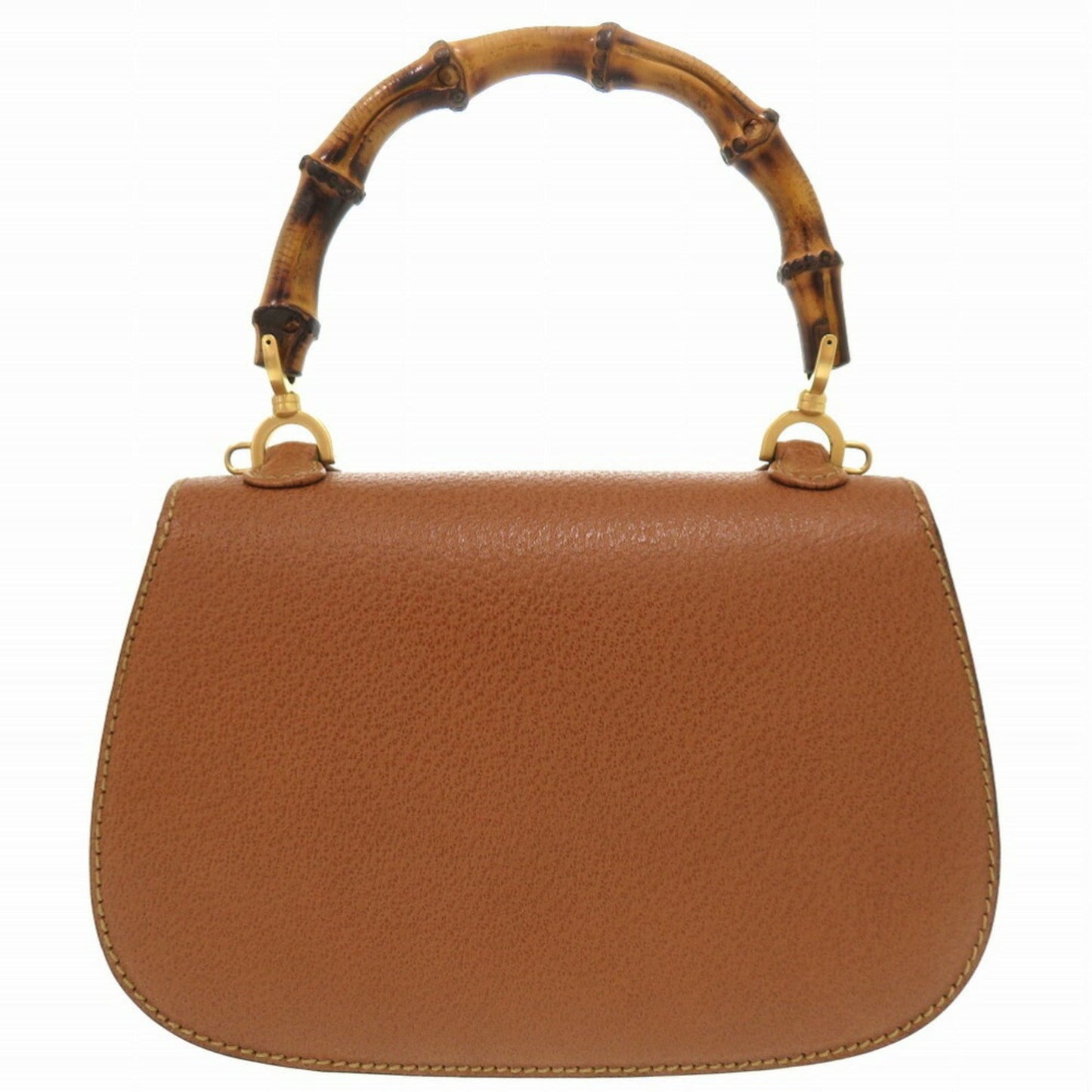 Gucci Brown Bamboo Leather Handbag