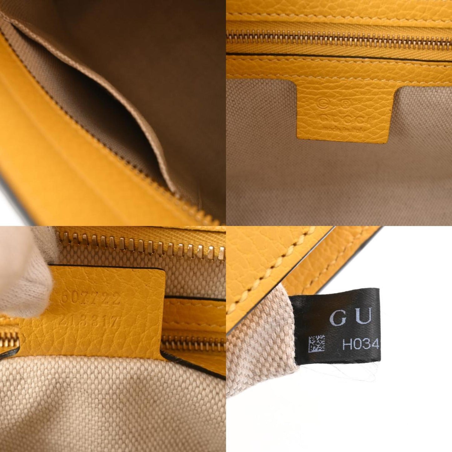Gucci Yellow Leather Handbag