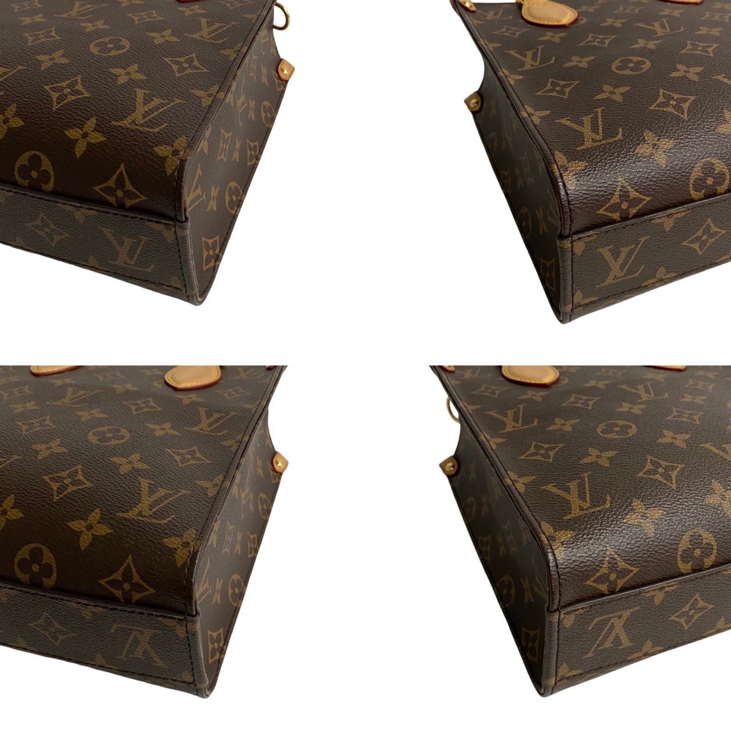 Louis Vuitton Brown Leather Pvc Handbag Shoulder Bag