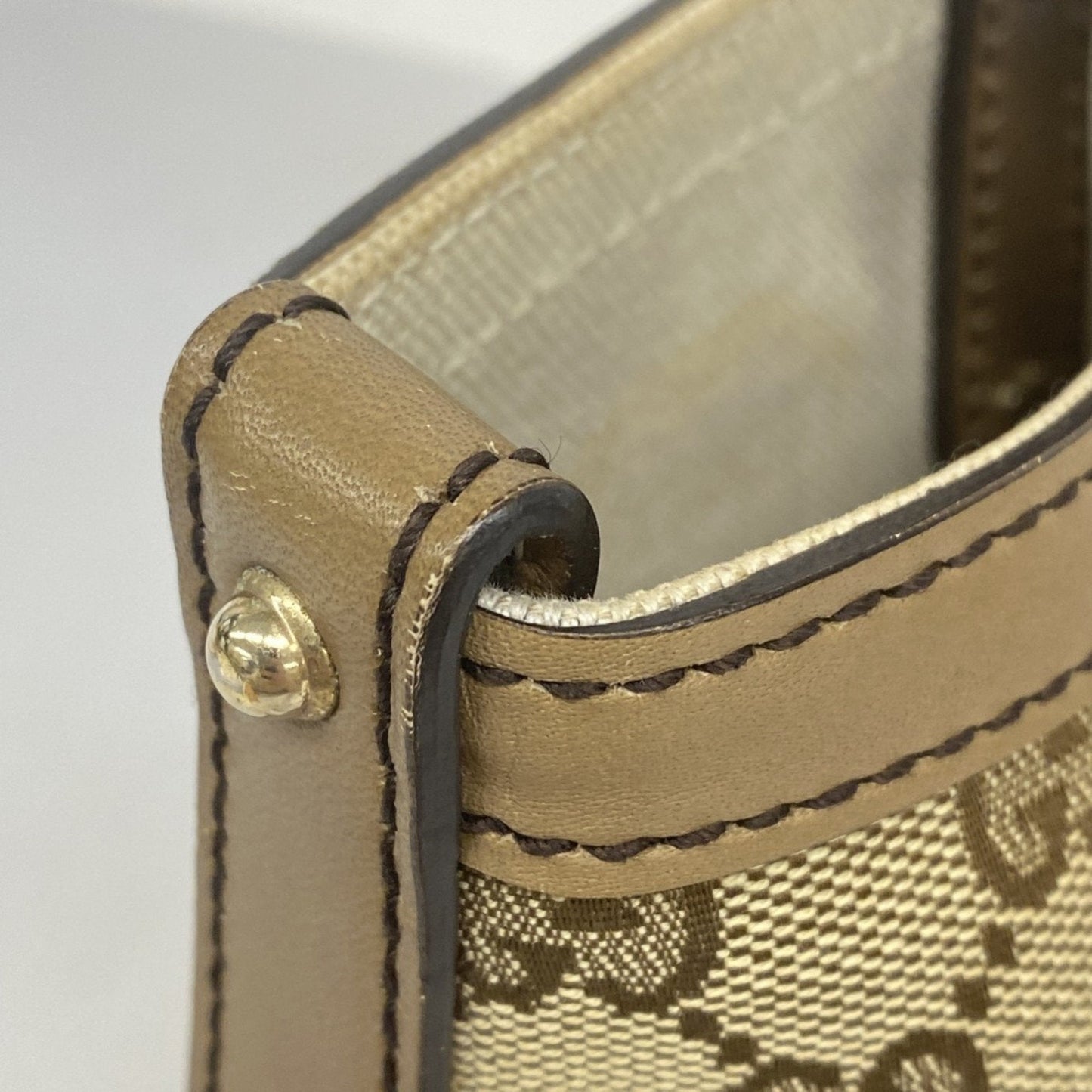 Gucci Brown Canvas Tote Bag