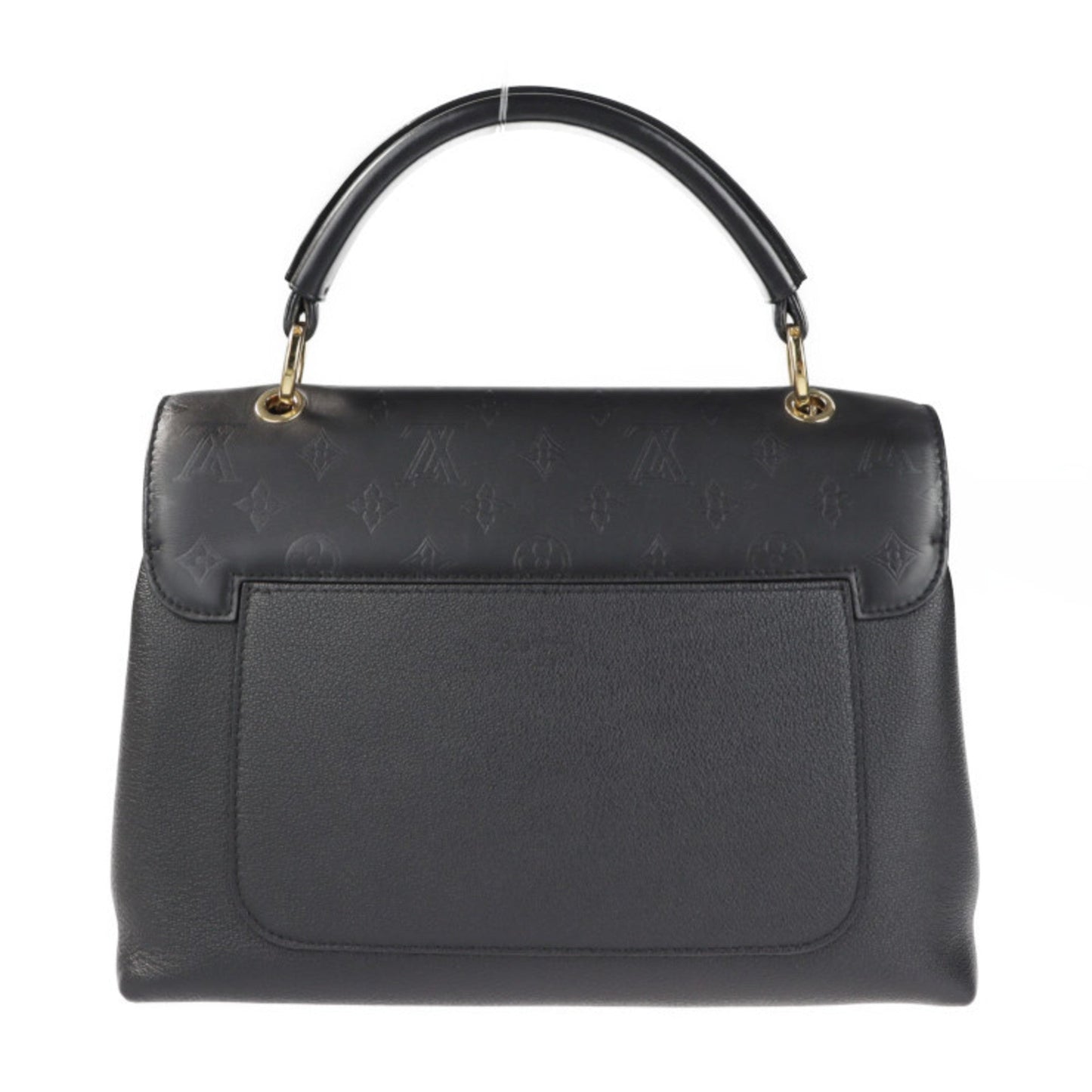 Louis Vuitton Noir Leather Handbag Shopping Bag Shoulder Bag Tote Bag