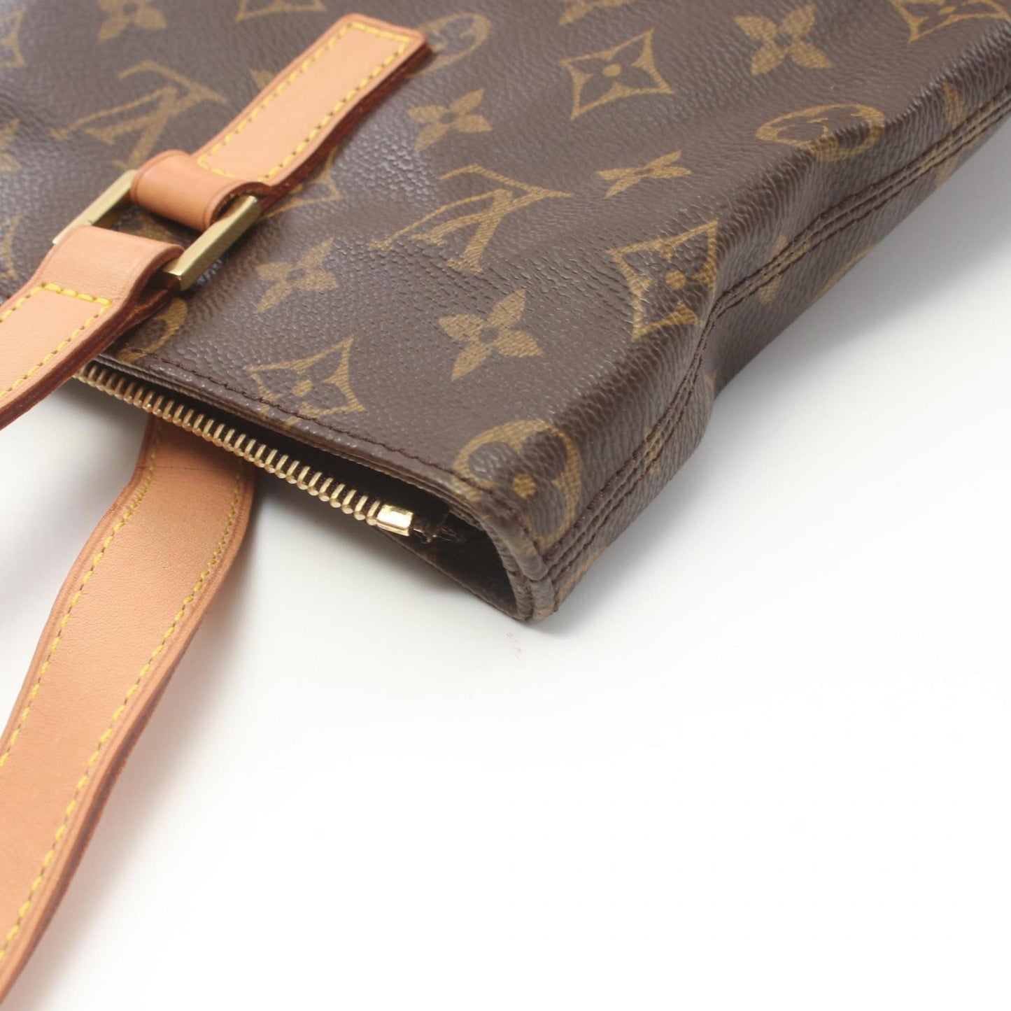 Louis Vuitton Brown Coated Canvas Leather Shoulder Bag