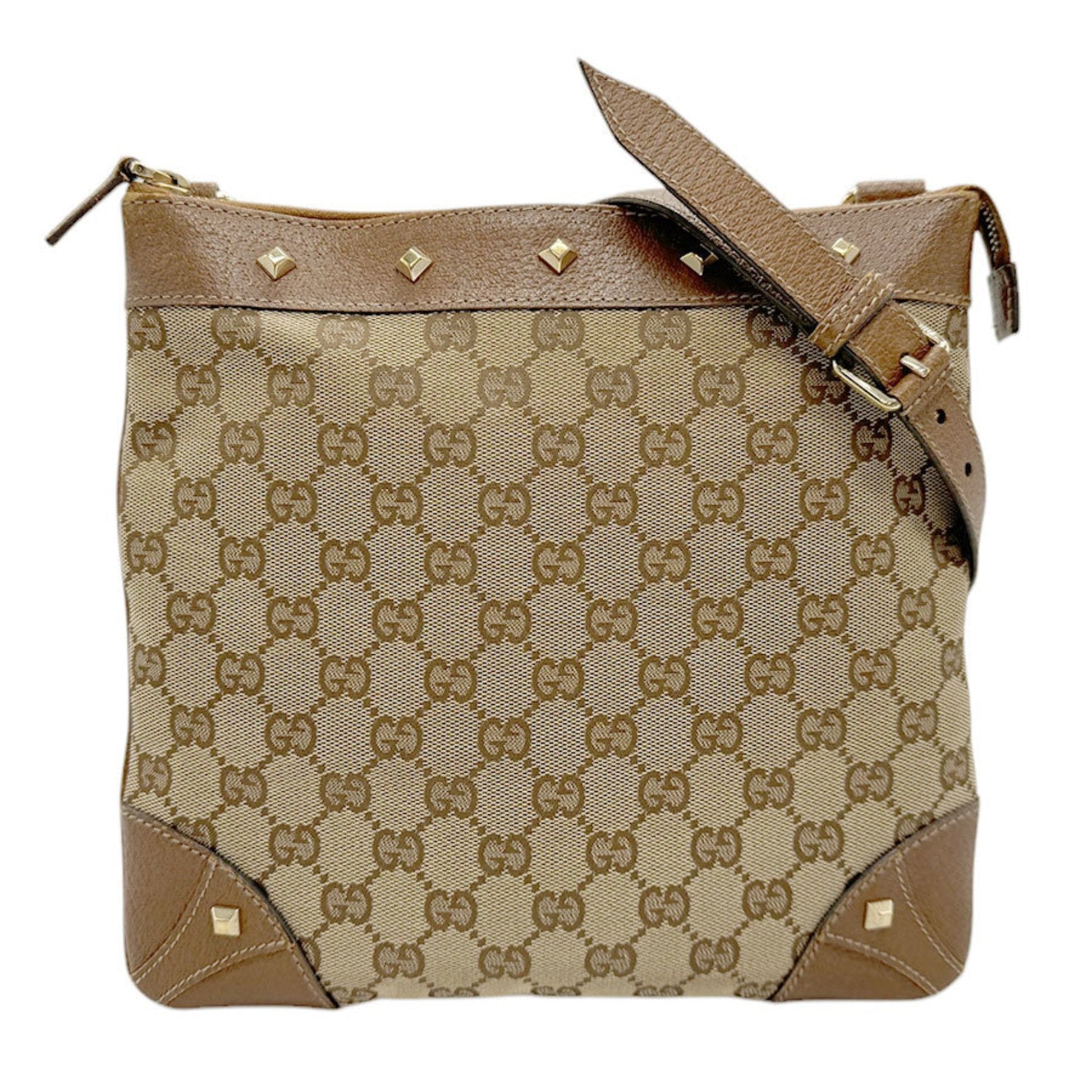 Gucci Brown Gg Canvas Shoulder Bag ()