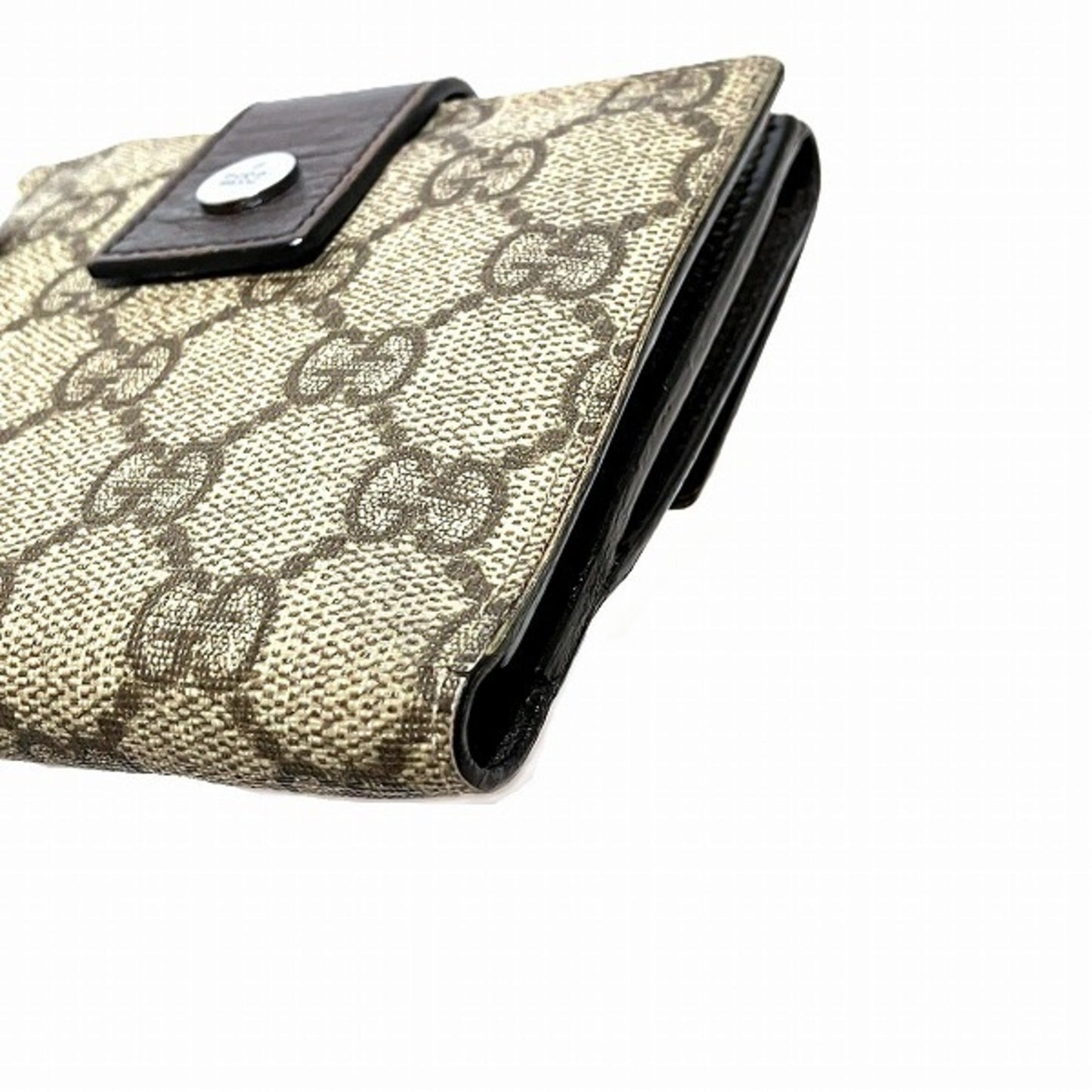 Gucci Brown Gg Supreme Leather Wallet (Bi-Fold)