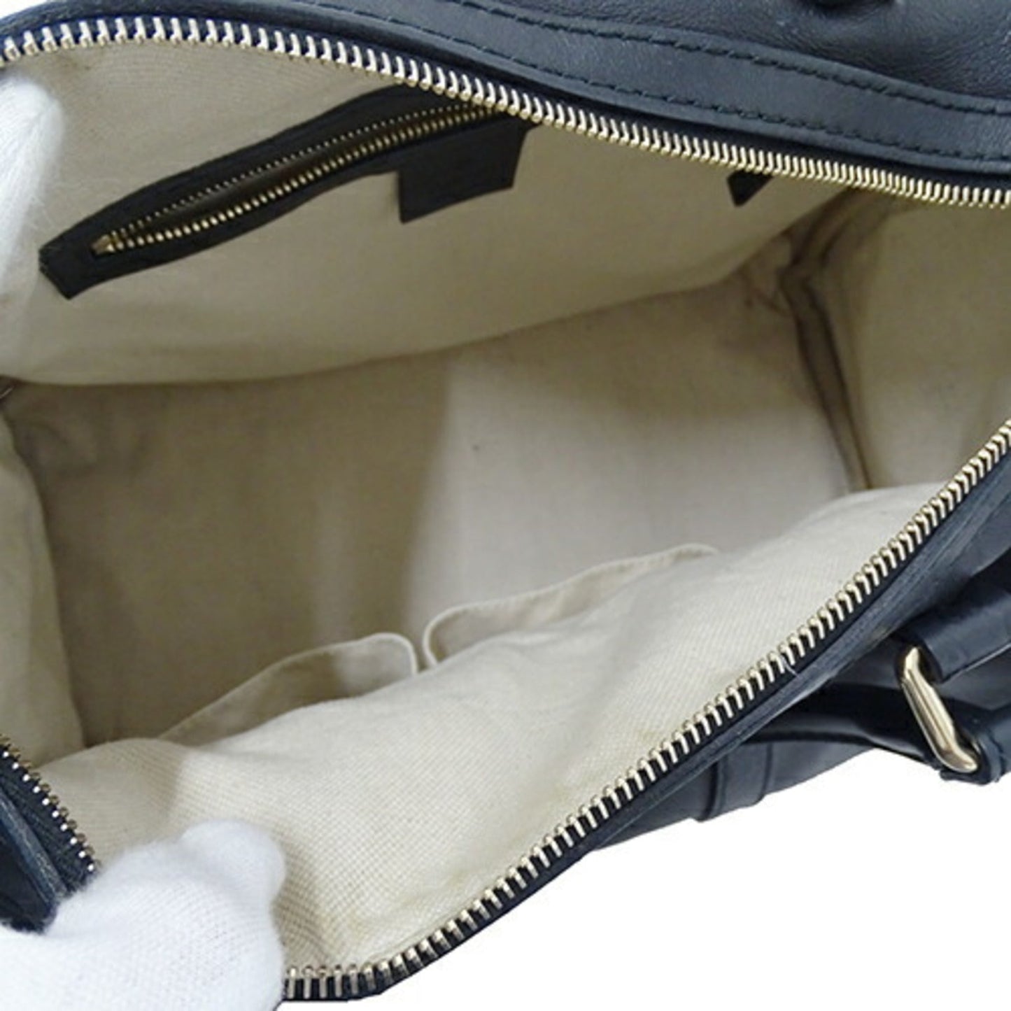 Gucci Microguccissima Black Leather Boston Bag Handbag Shoulder Bag