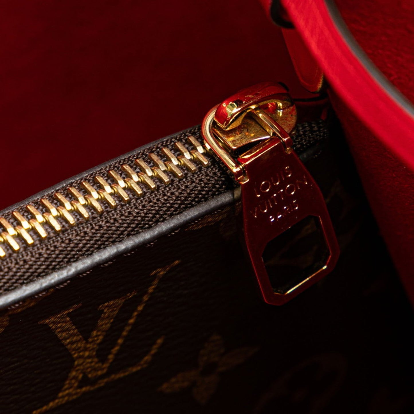 Louis Vuitton Coquelicots Red Brown Red Color Pvc Leather Shoulder Bag