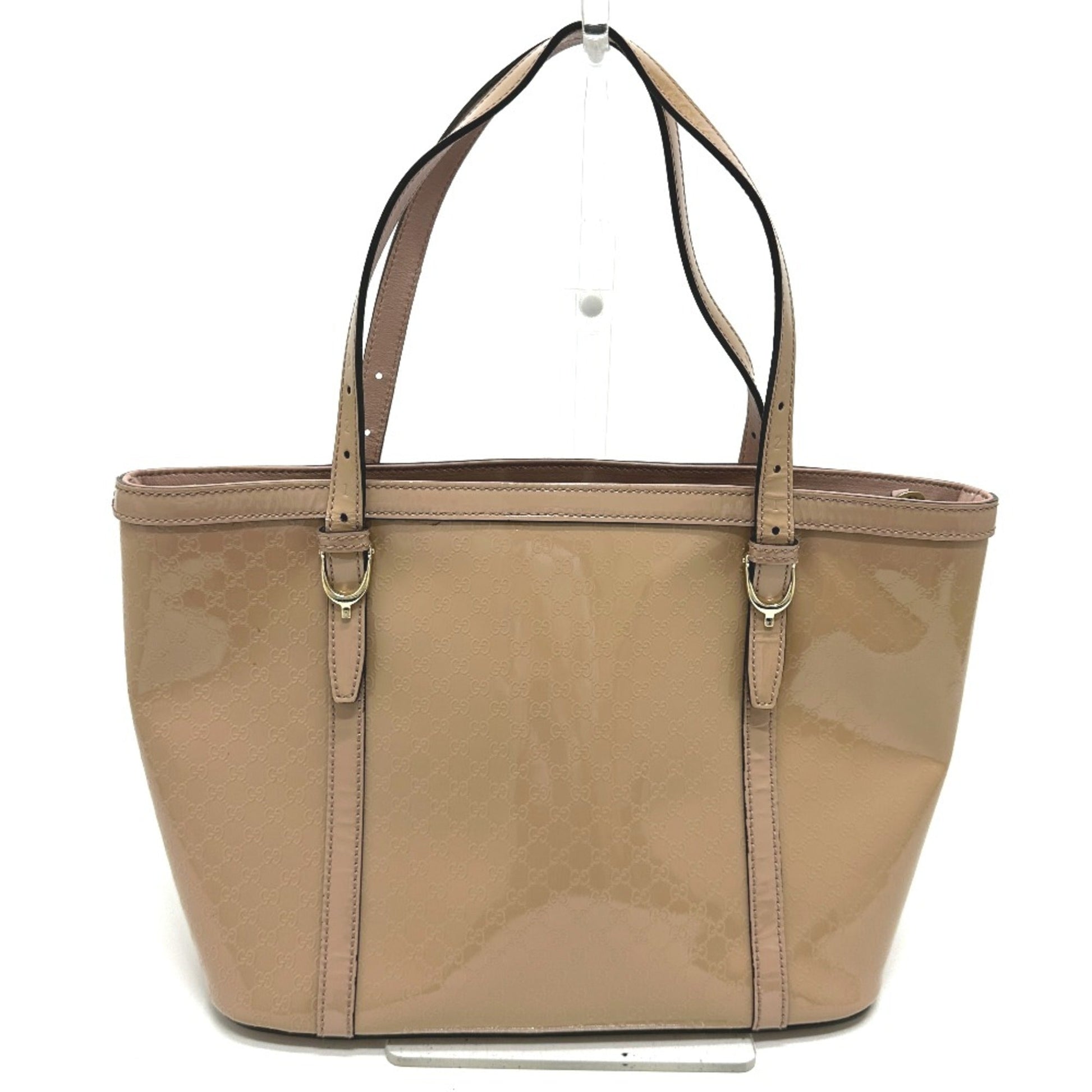 Gucci Beige Patent Leather Tote Bag ()