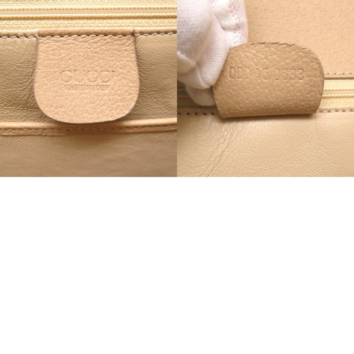 Gucci Beige Bamboo Leather Handbag