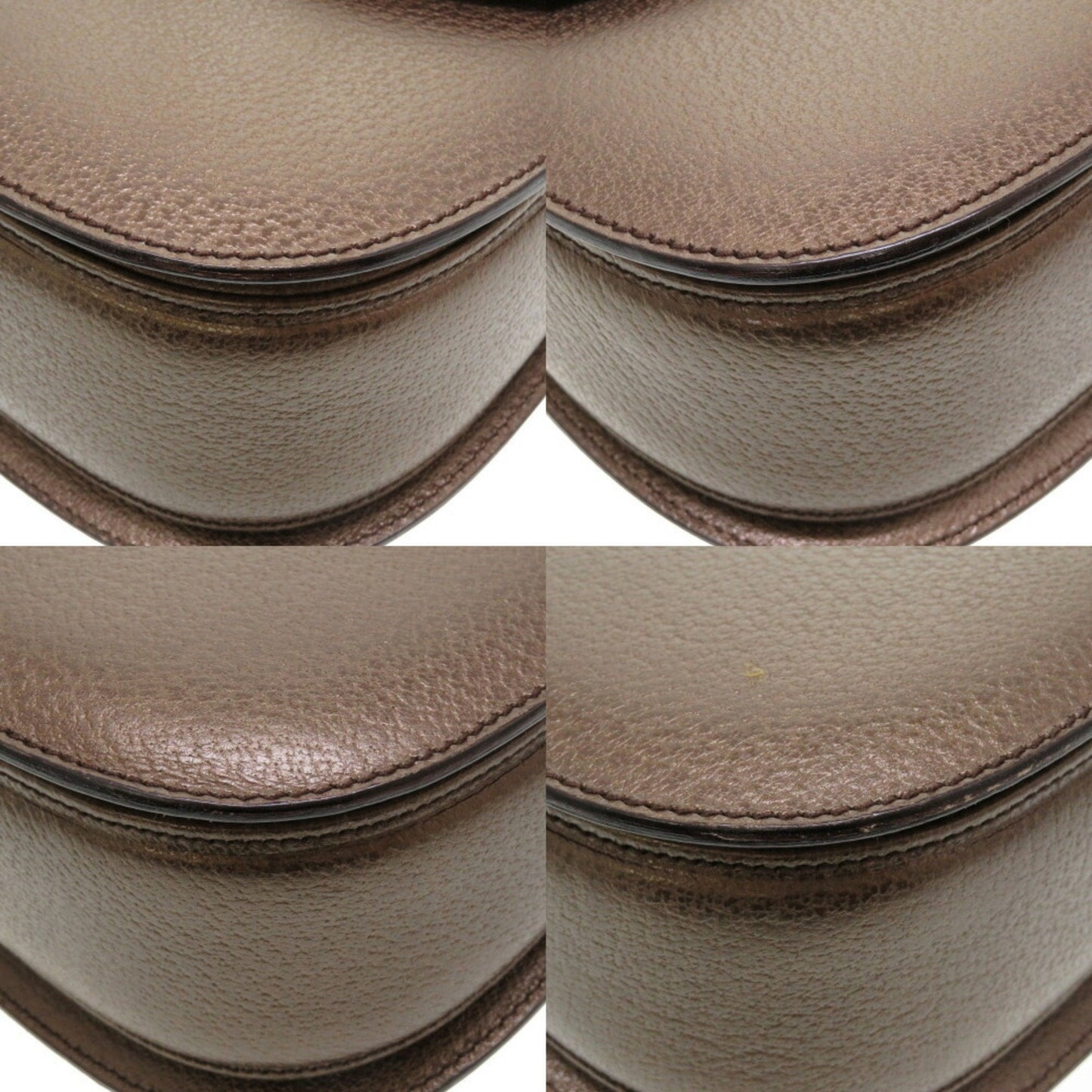 Gucci Bronze Bamboo Leather Handbag Shoulder Bag