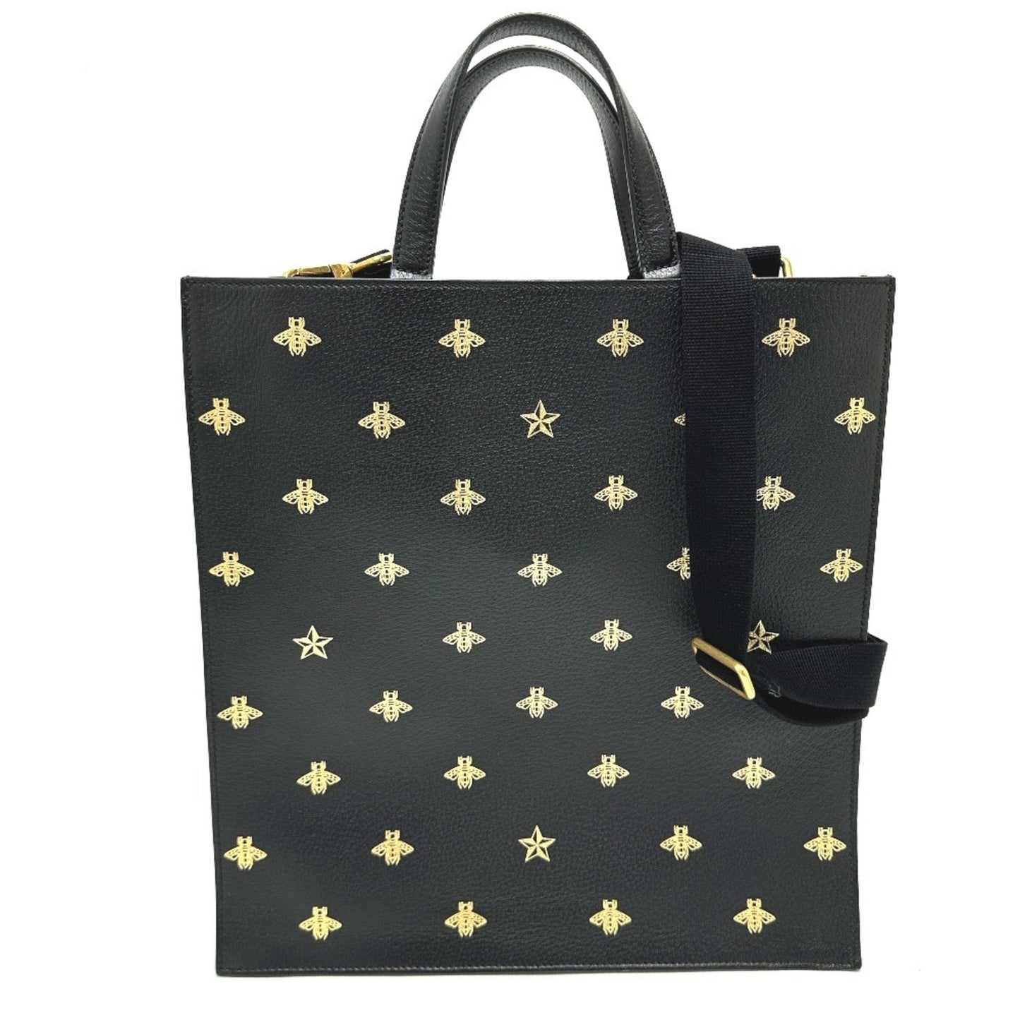 Gucci Black Leather Shoulder Bag Tote Bag ()