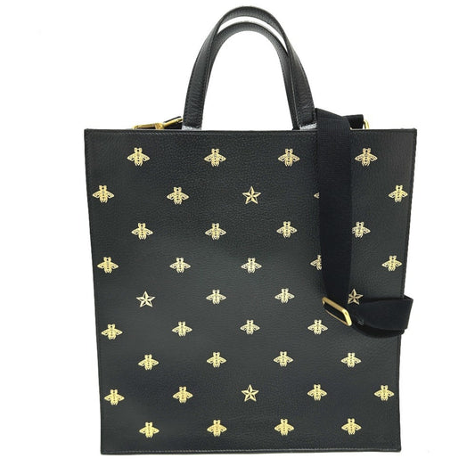 Gucci Black Leather Shoulder Bag Tote Bag ()