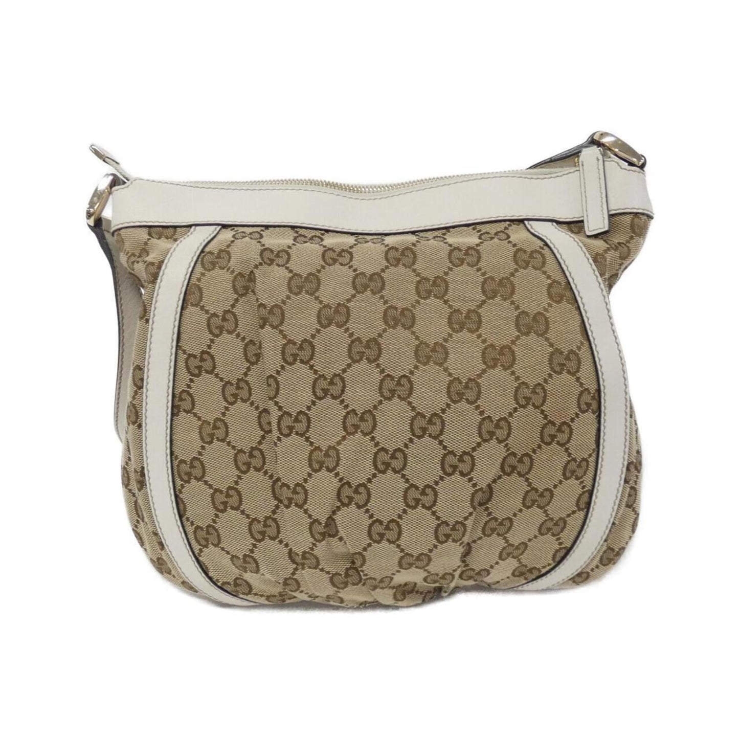 Gucci Beige White Gg Canvas Shoulder Bag