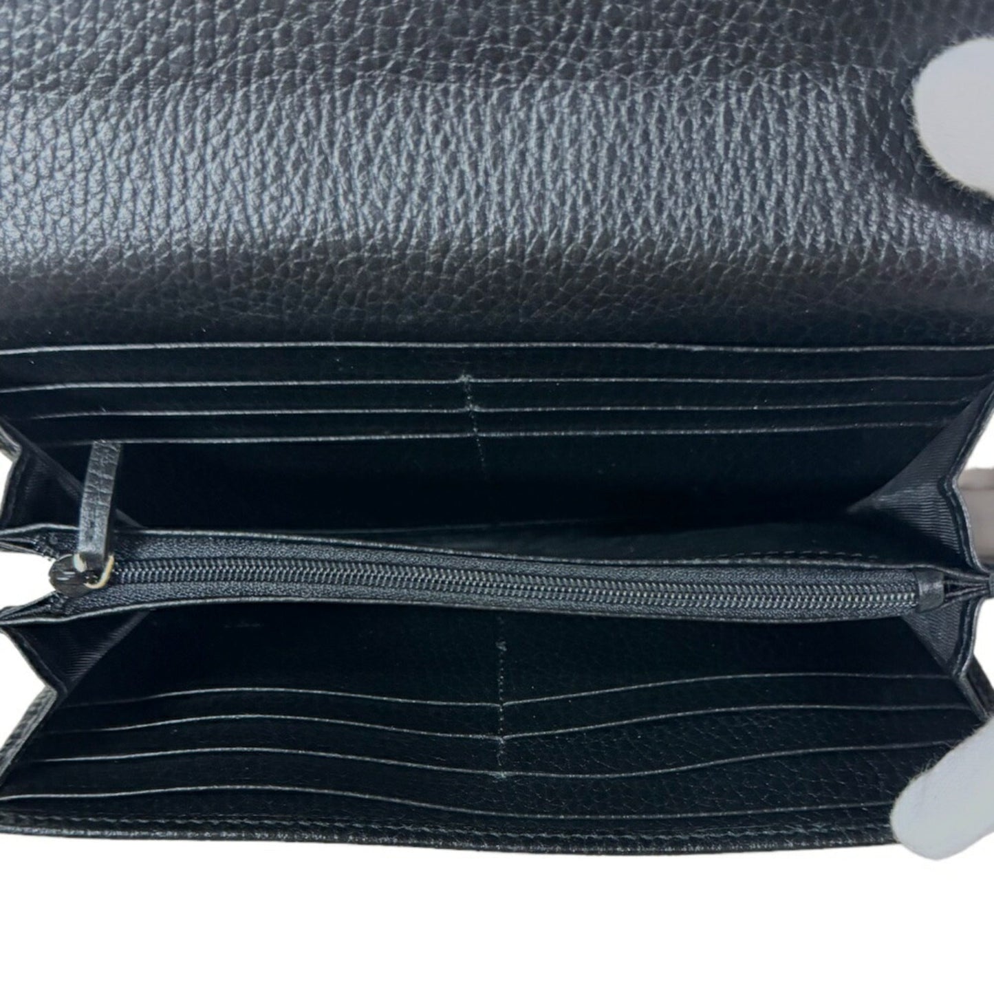 Gucci Black Leather Long Wallet (Bi-Fold)