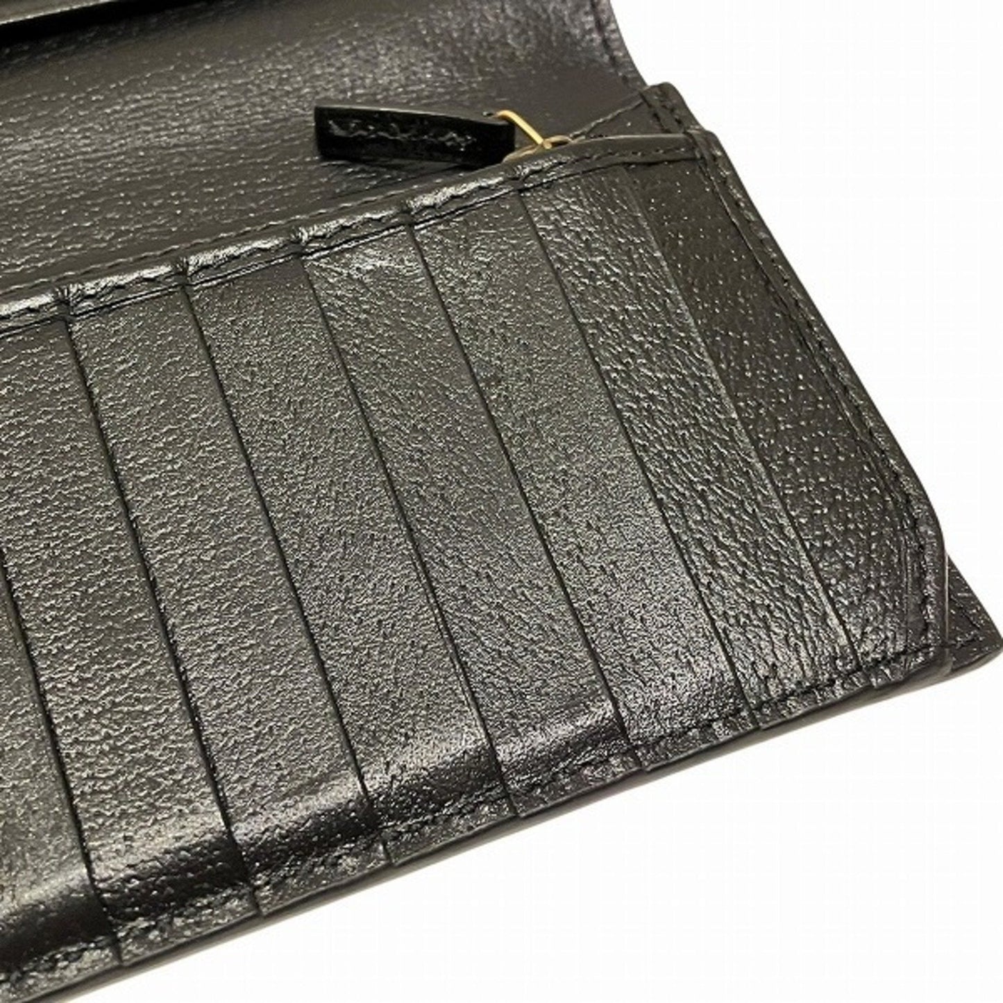 Gucci Black Leather Long Wallet (Bi-Fold)