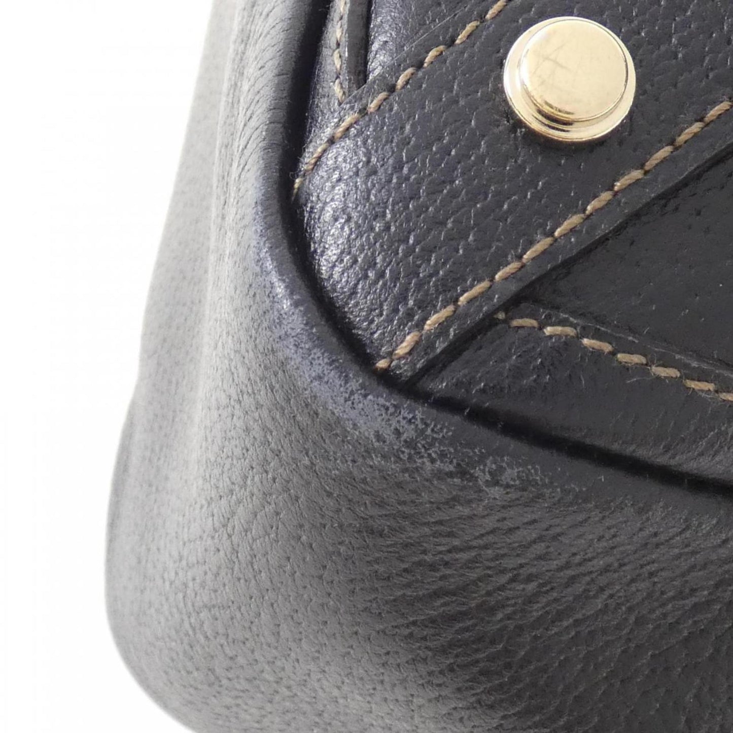 Gucci Navy Leather Handbag Tote Bag