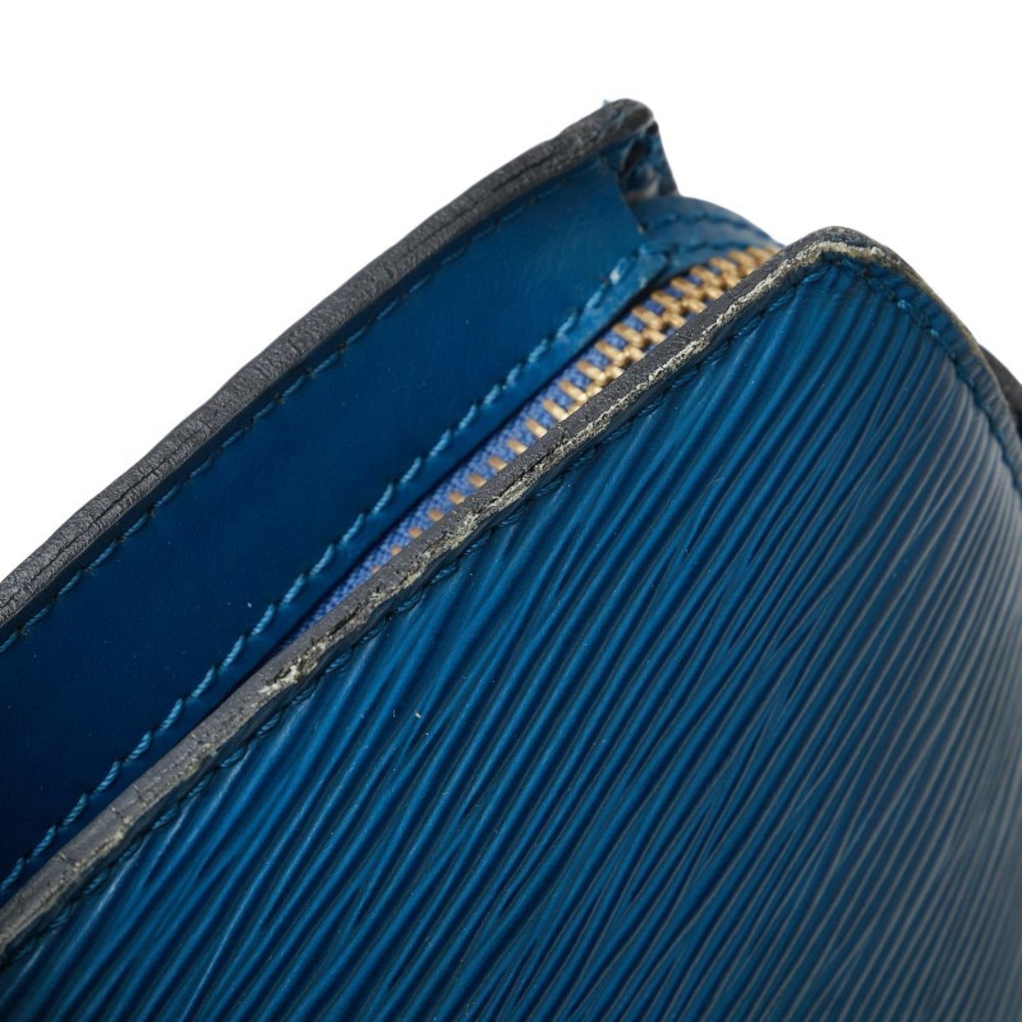 Louis Vuitton Toledo Blue Leather Shoulder Bag Tote Bag