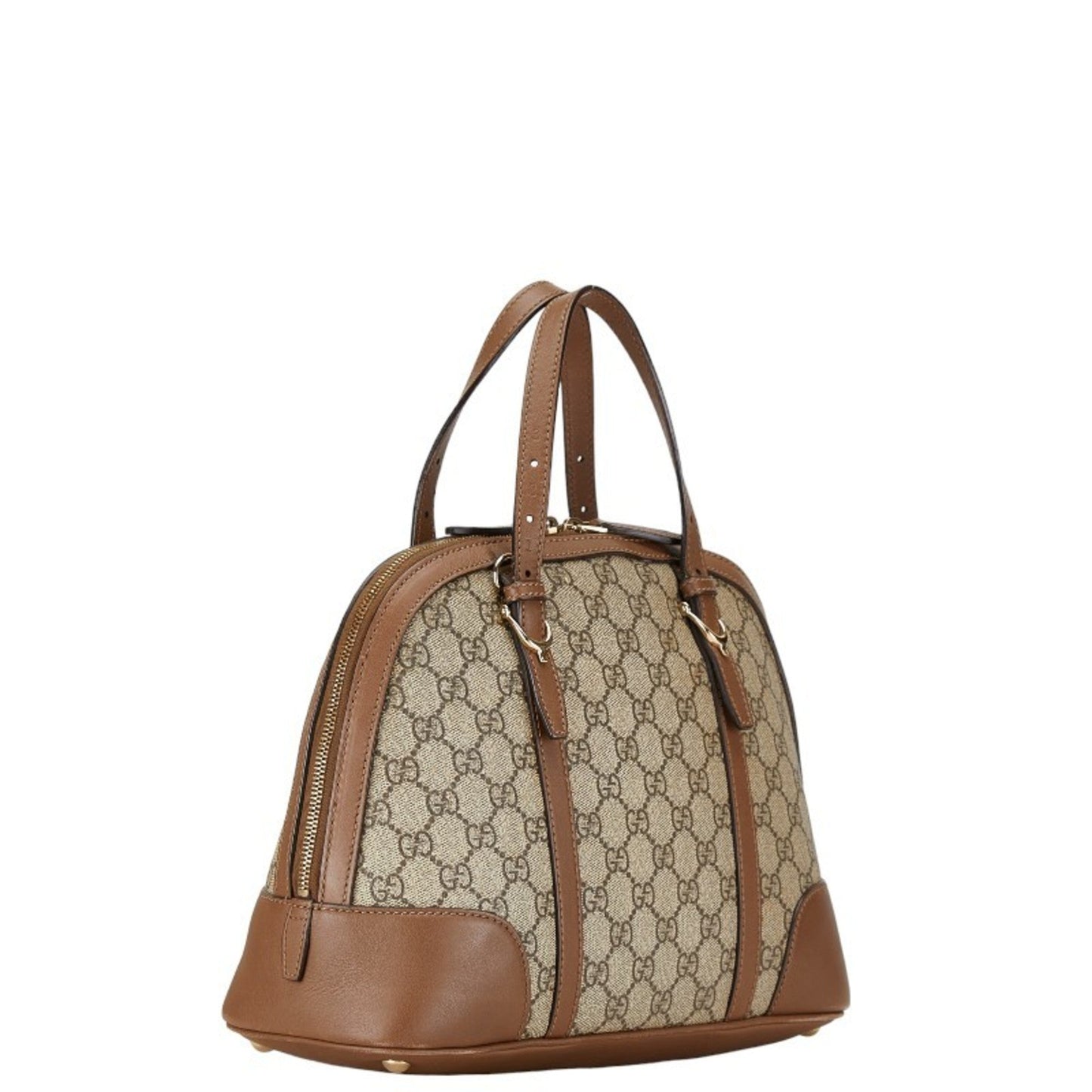 Gucci Beige Brown Pvc Leather Handbag Shoulder Bag