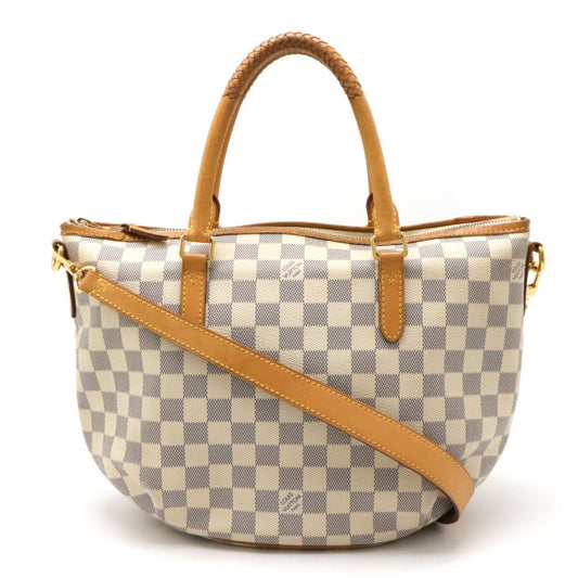 Louis Vuitton Ivory Damier Azur Shoulder Bag Tote Bag ()