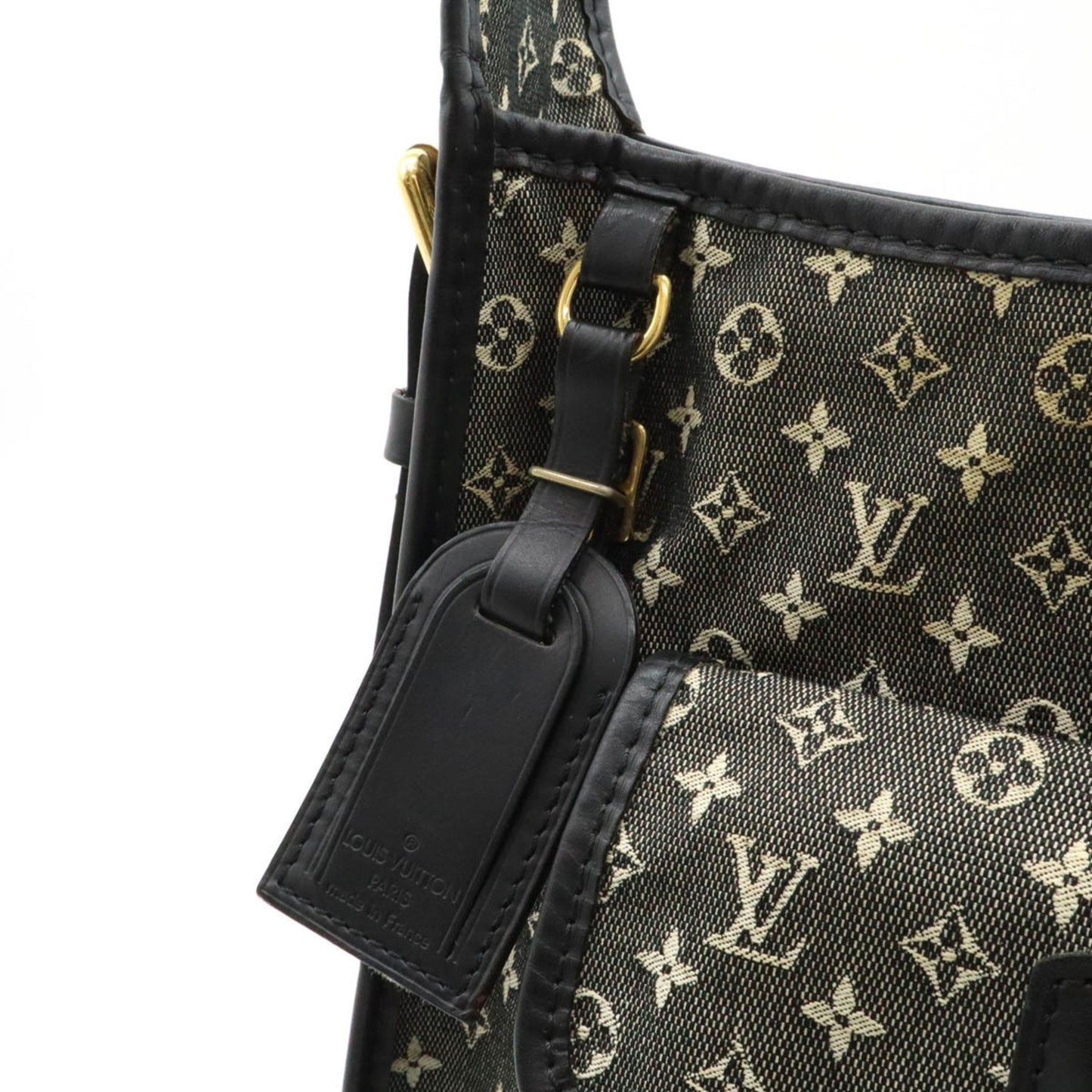 Louis Vuitton Noir Canvas Leather Shoulder Bag