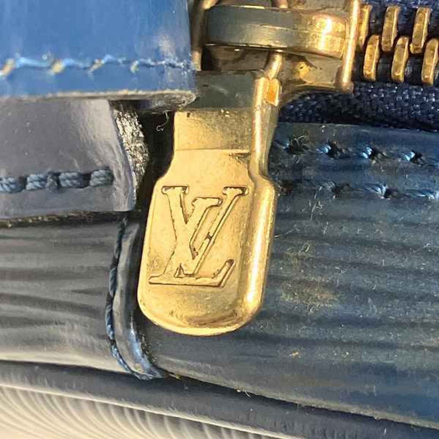 Louis Vuitton Toledo Blue Leather Shoulder Bag