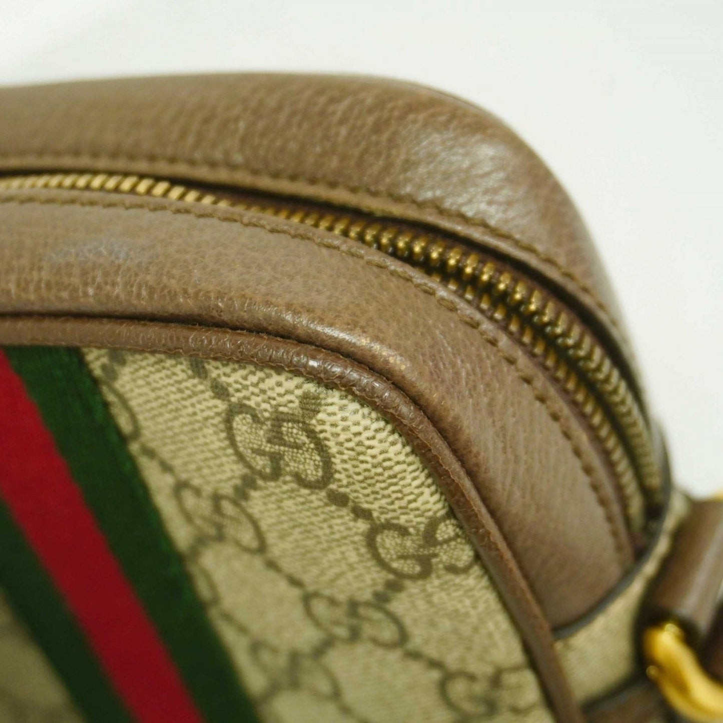 Gucci Brown Pvc Leather Shoulder Bag