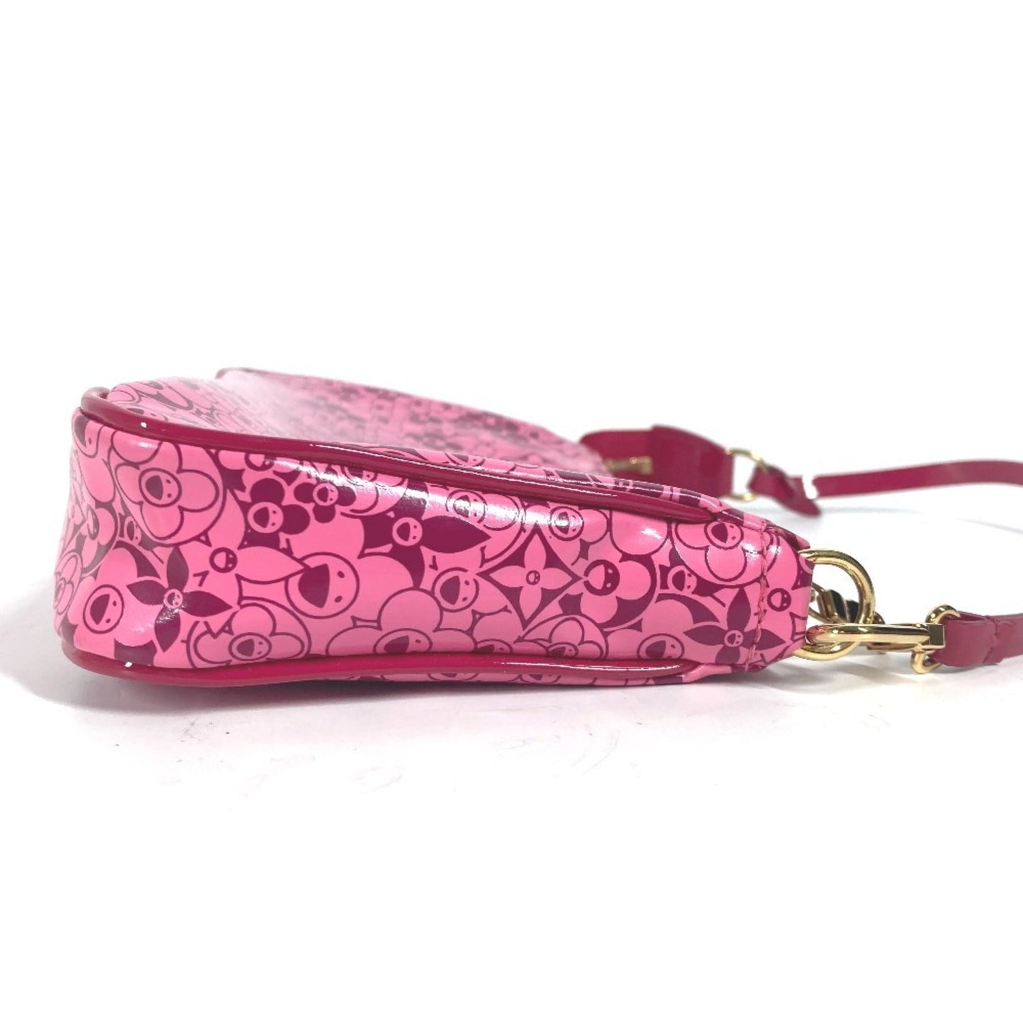 Louis Vuitton Pink Pvc Leather Handbag Pouch Shoulder Bag