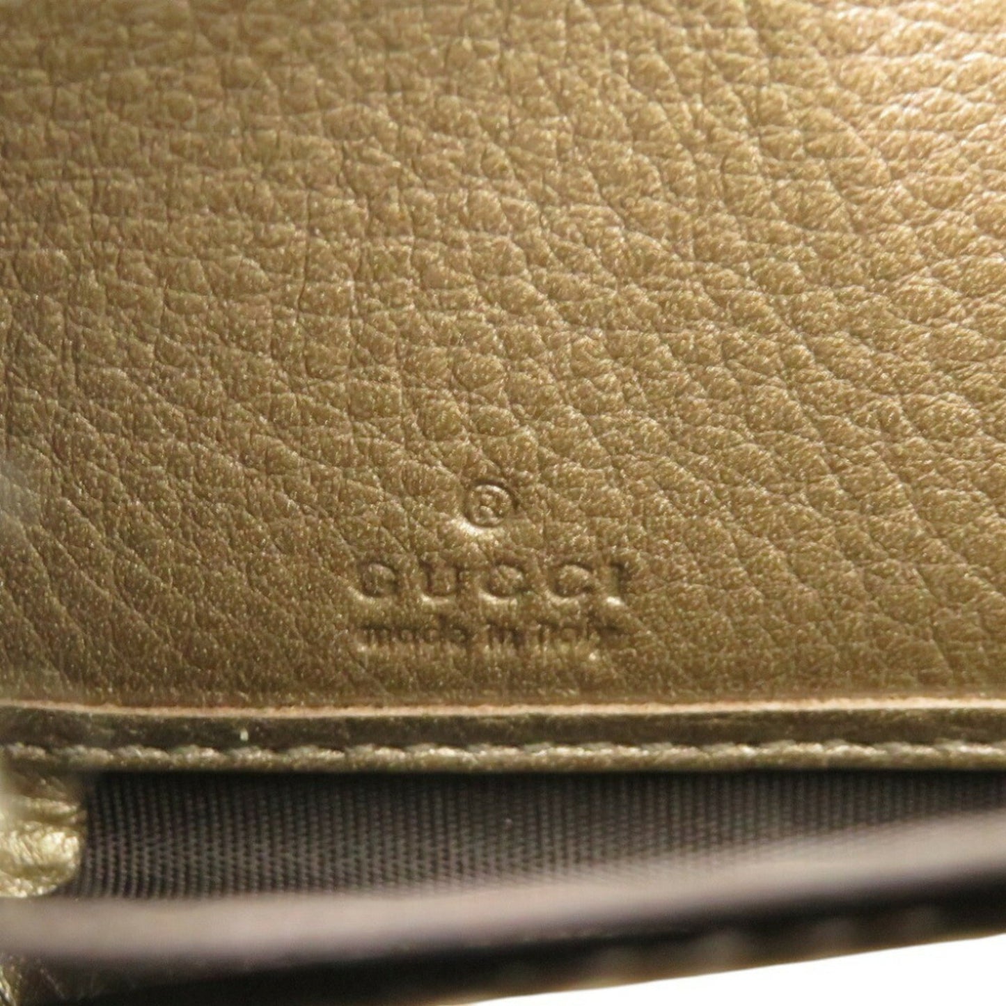 Gucci Gold Leather Wallet (Bi-Fold)