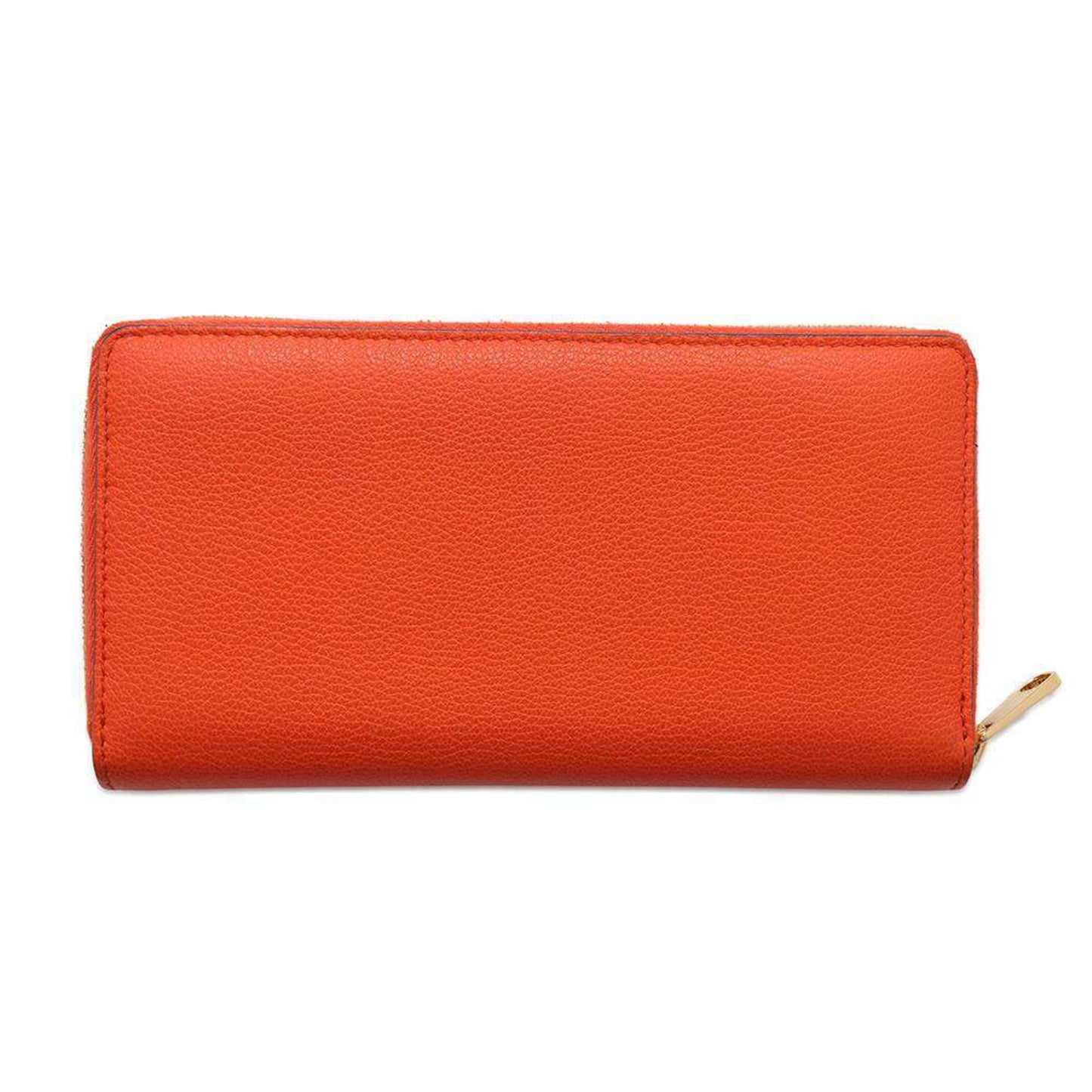 Gucci Orange Leather Long Wallet (Bi-Fold)