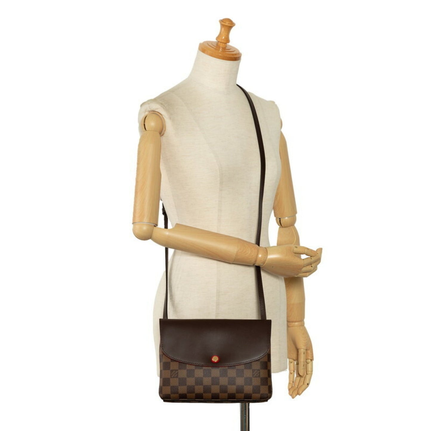 Louis Vuitton Damier Brown Pvc Leather Shoulder Bag