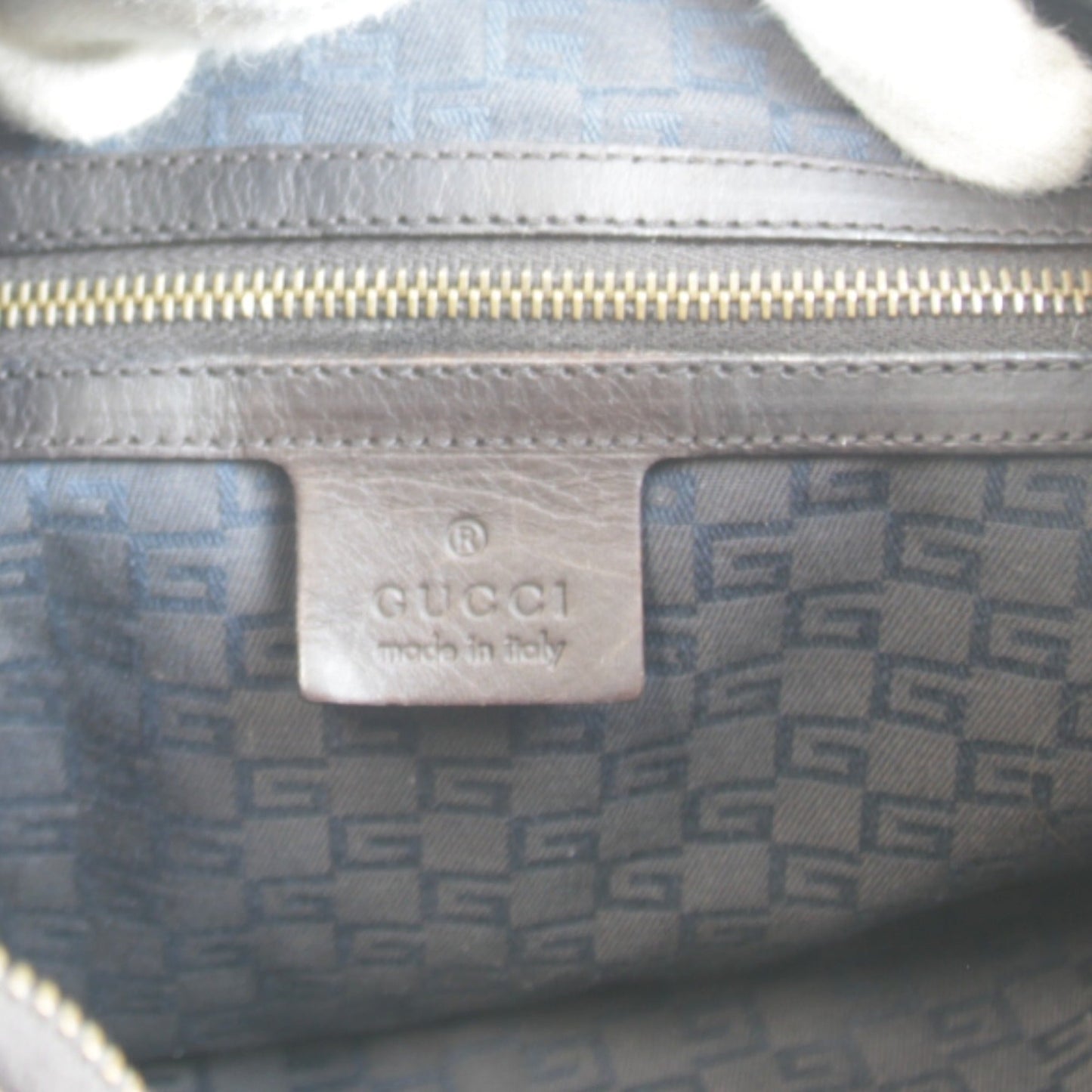 Gucci Khaki Canvas Handbag