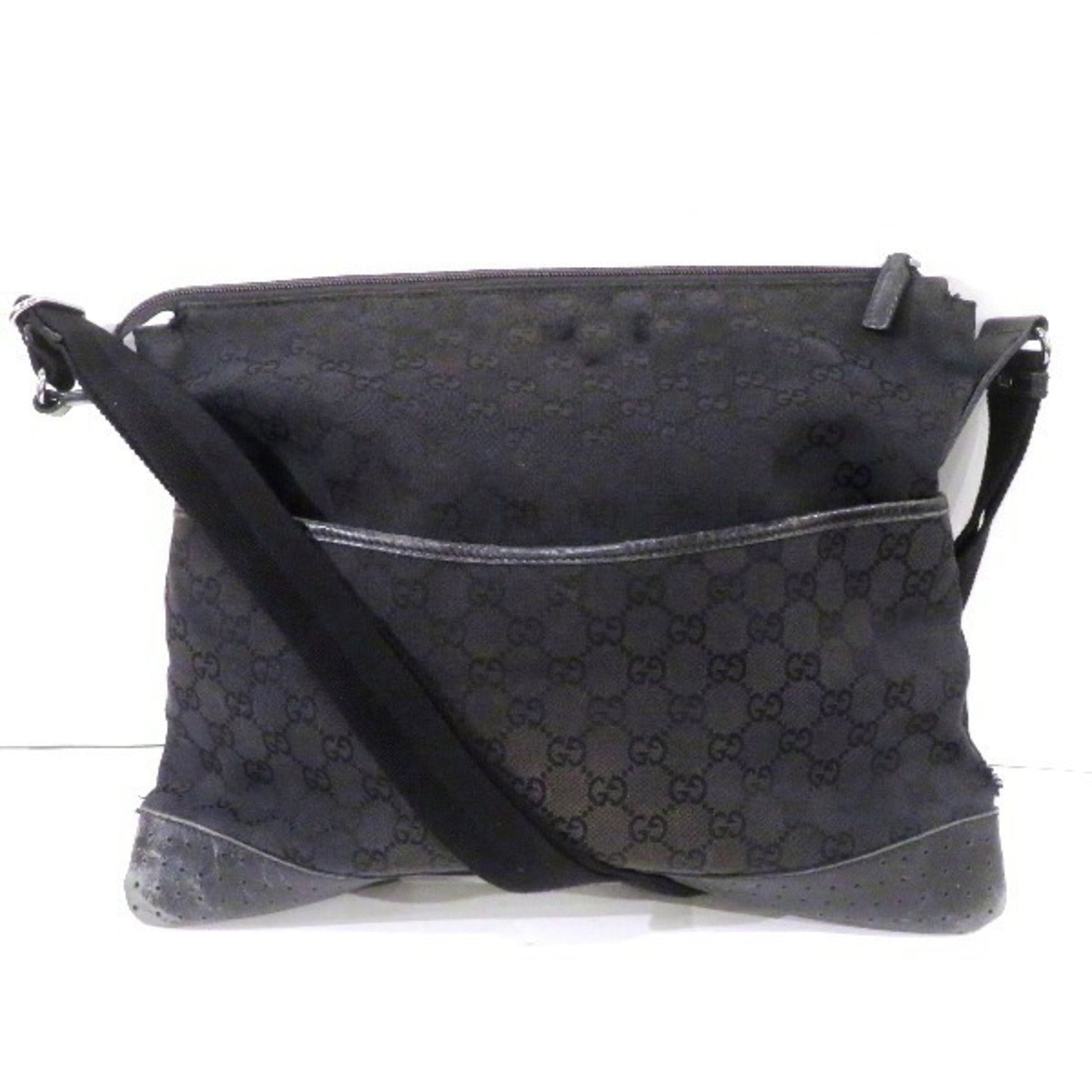Gucci Gg Canvas Black Gg Canvas Shoulder Bag ()