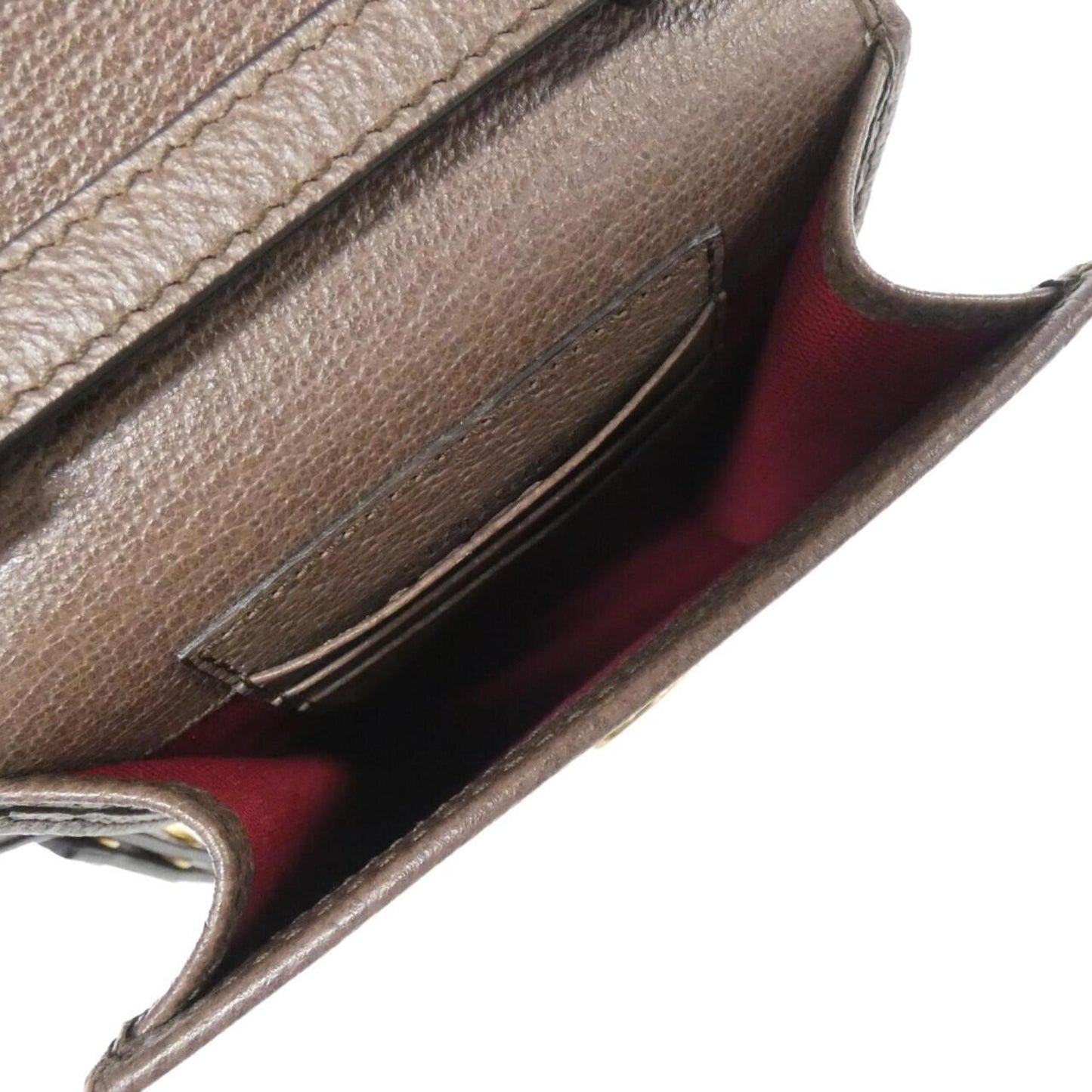 Gucci Beige Brown Gg Supreme Leather Shoulder Bag