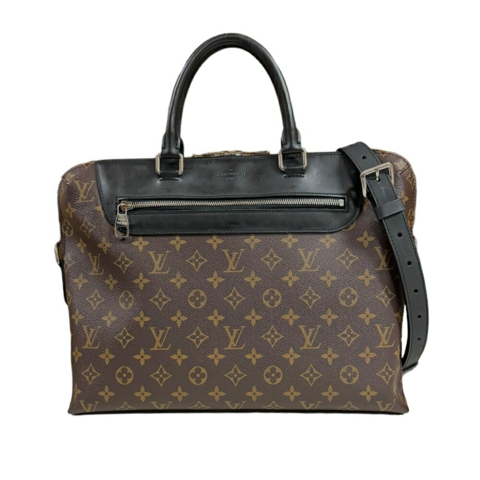 Louis Vuitton Black Brown Monogram Shoulder Bag ()