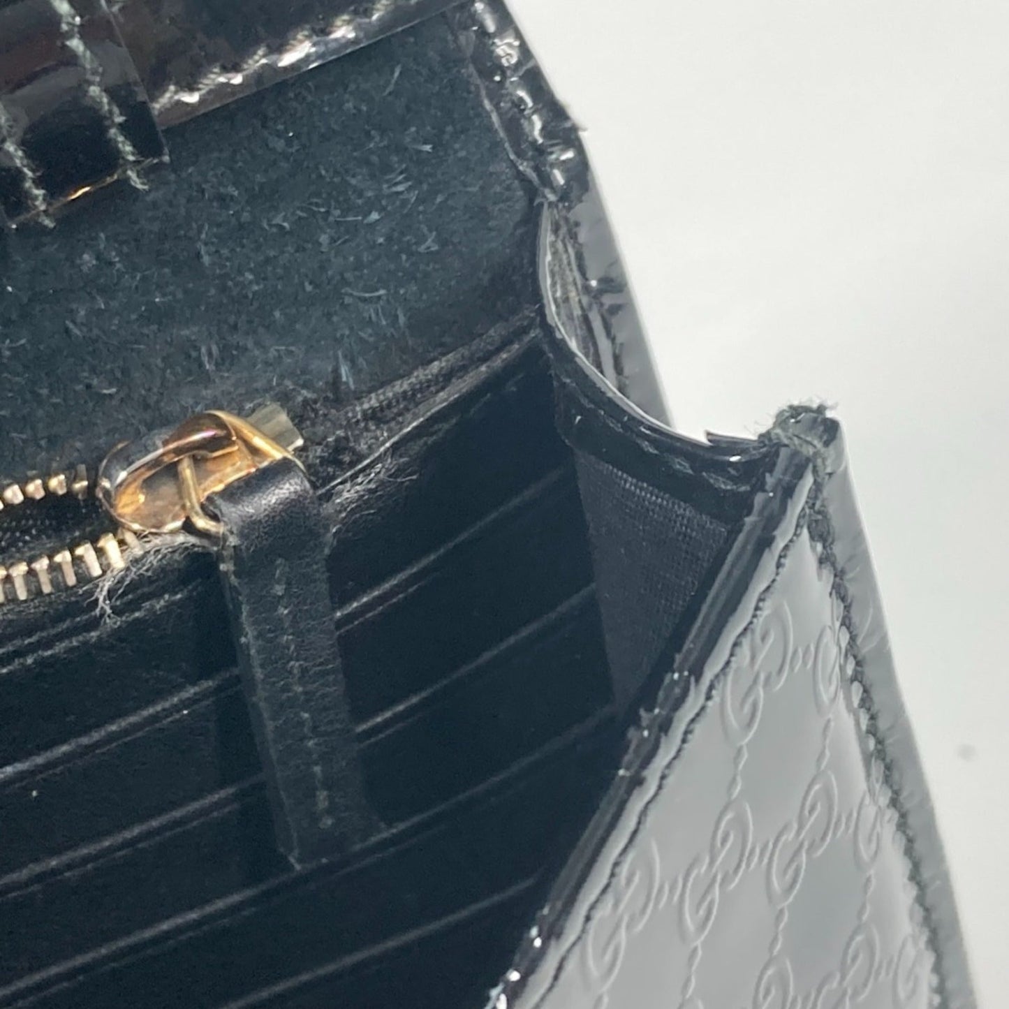Gucci Black Patent Leather Shoulder Bag