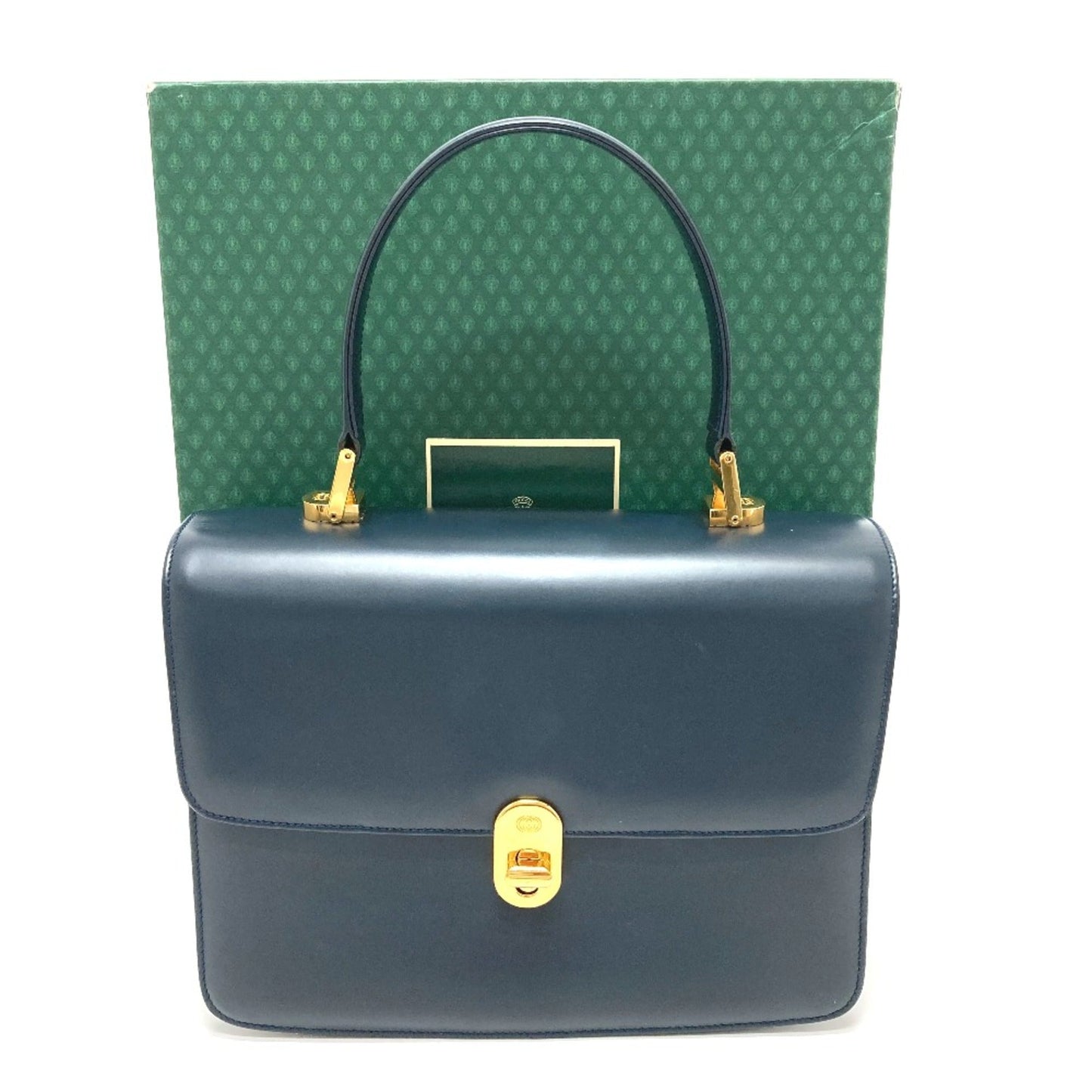 Gucci Navy Leather Handbag
