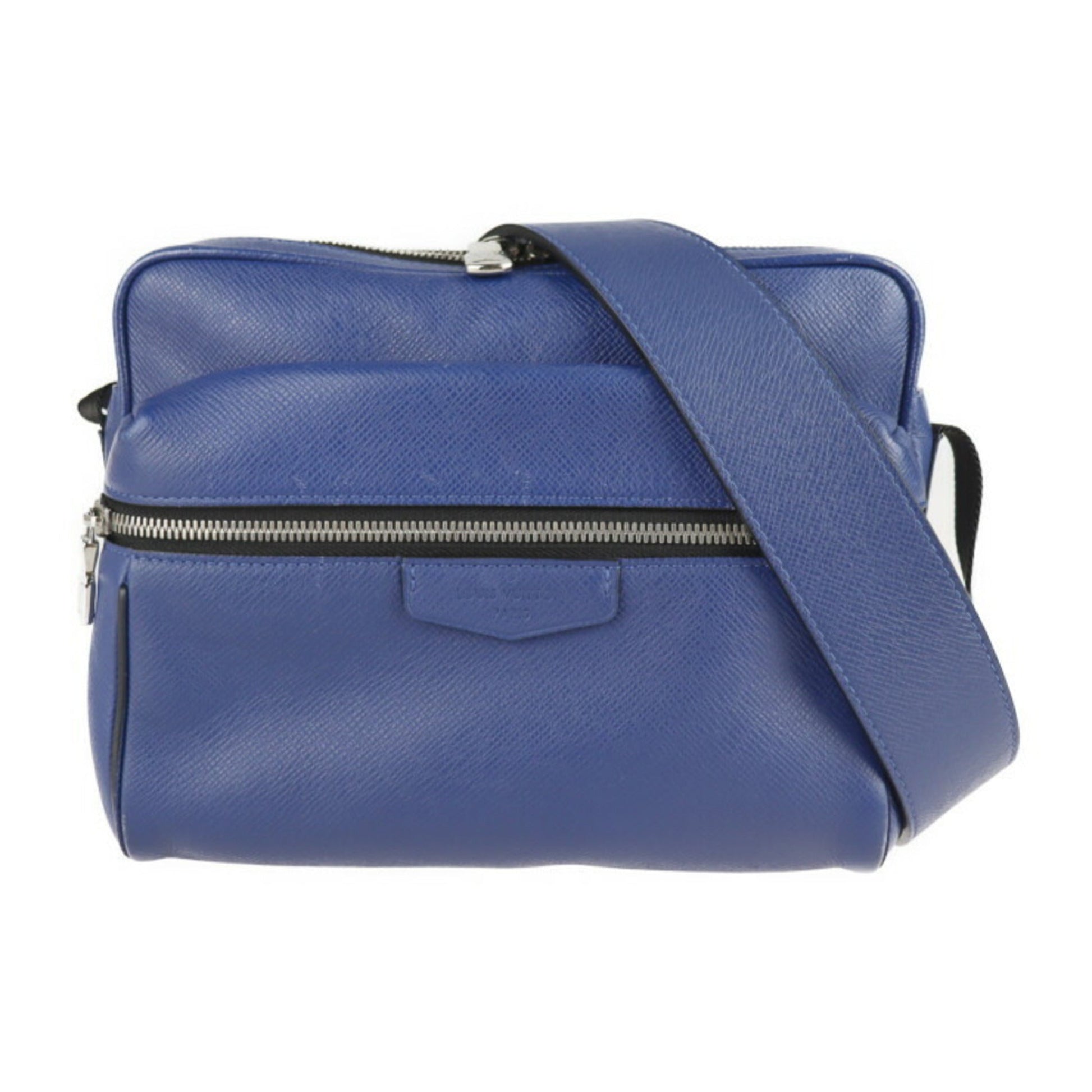 Louis Vuitton Cobalt Taiga Leather Handbag Shopping Bag Shoulder Bag Tote Bag ()
