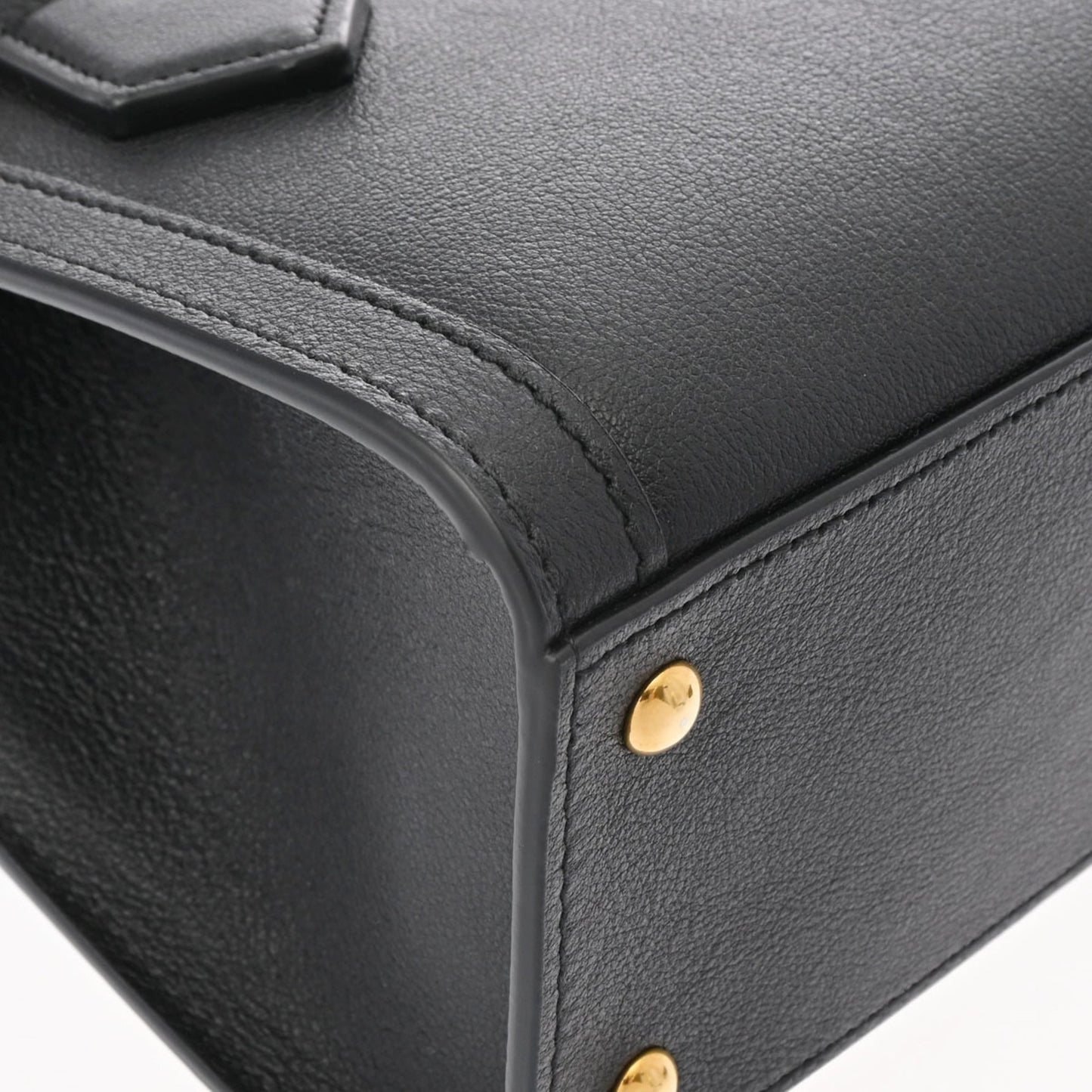 Gucci Black Yellow Leather Handbag Tote Bag