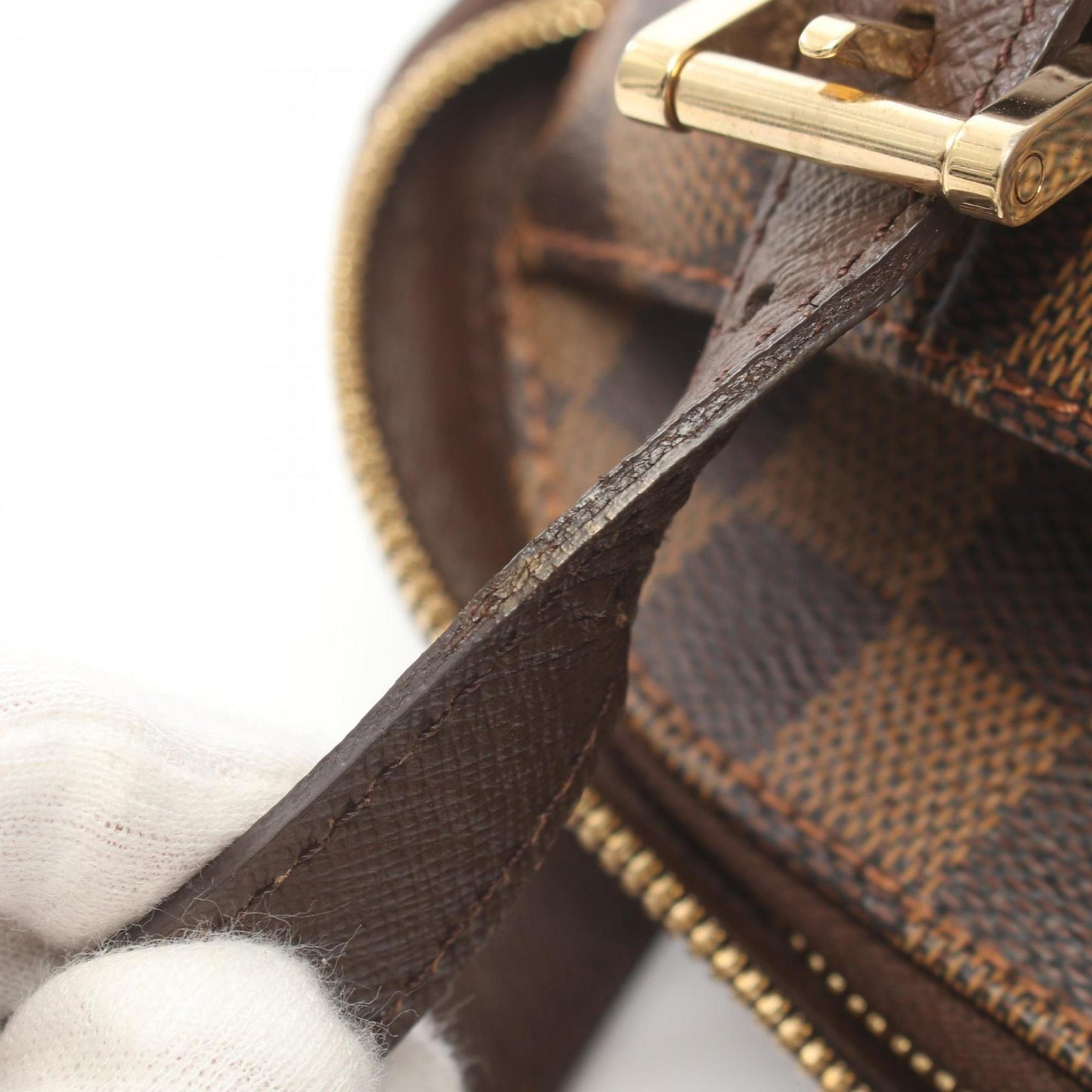 Louis Vuitton Brown Coated Canvas Shoulder Bag