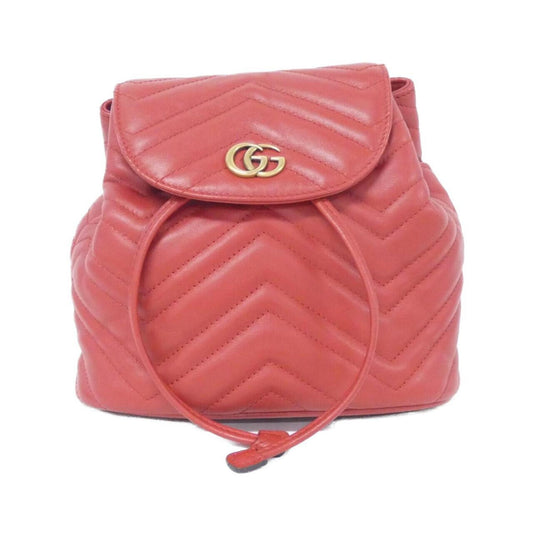 Gucci Gg Marmont Gold Leather Backpack ()