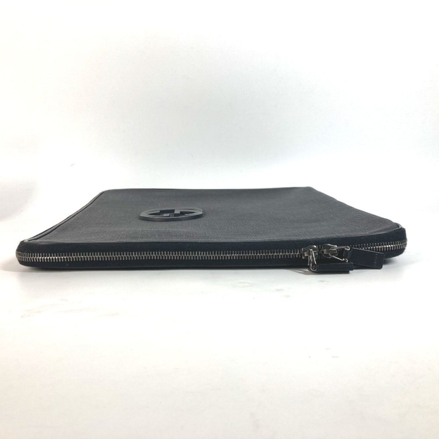 Gucci Black Pvc Leather Clutch Bag Laptop Bag